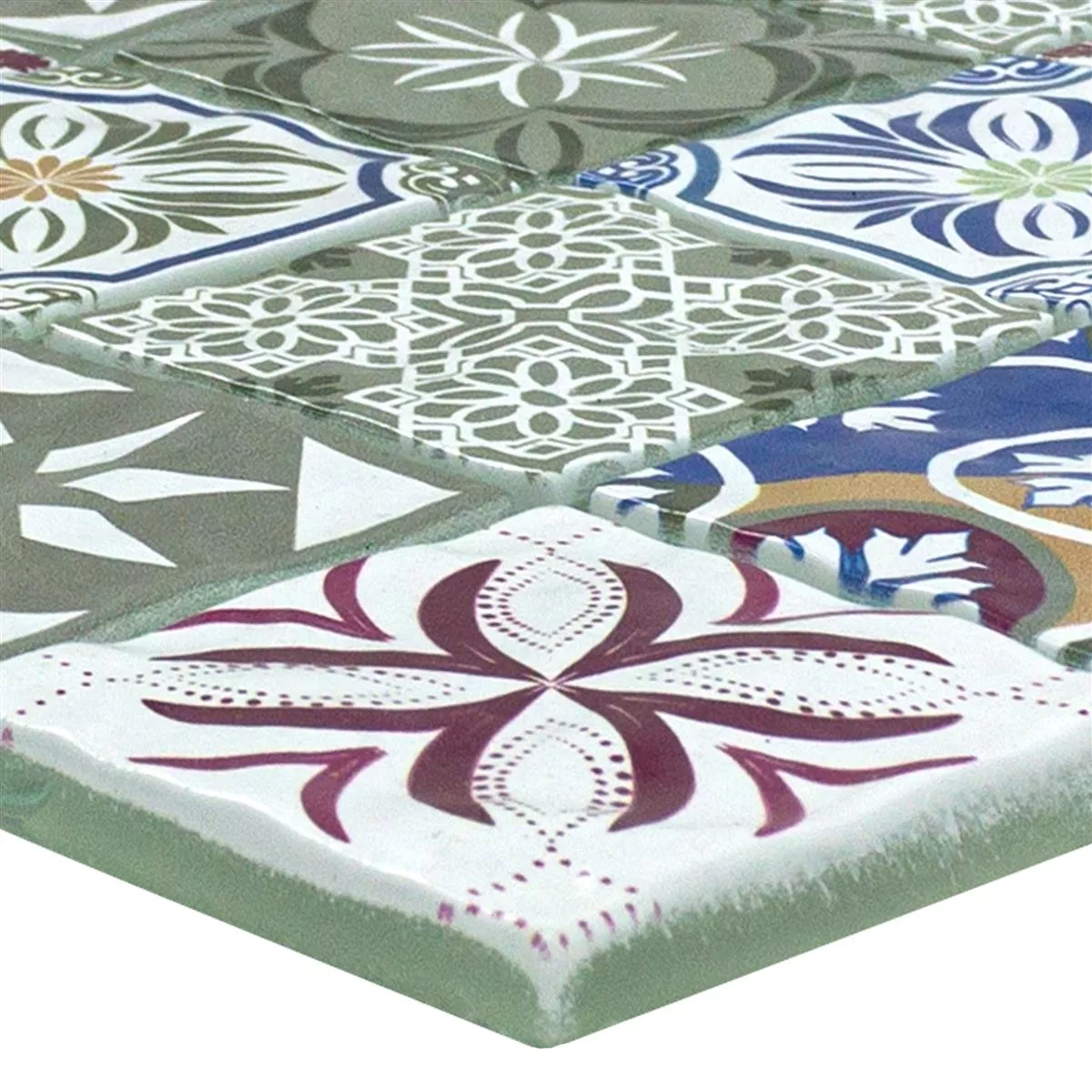 Mosaïque En Verre Carrelage Magnolia Ornament Coloré Mosaïque En Verre Carrelage Magnolia Ornament Coloré