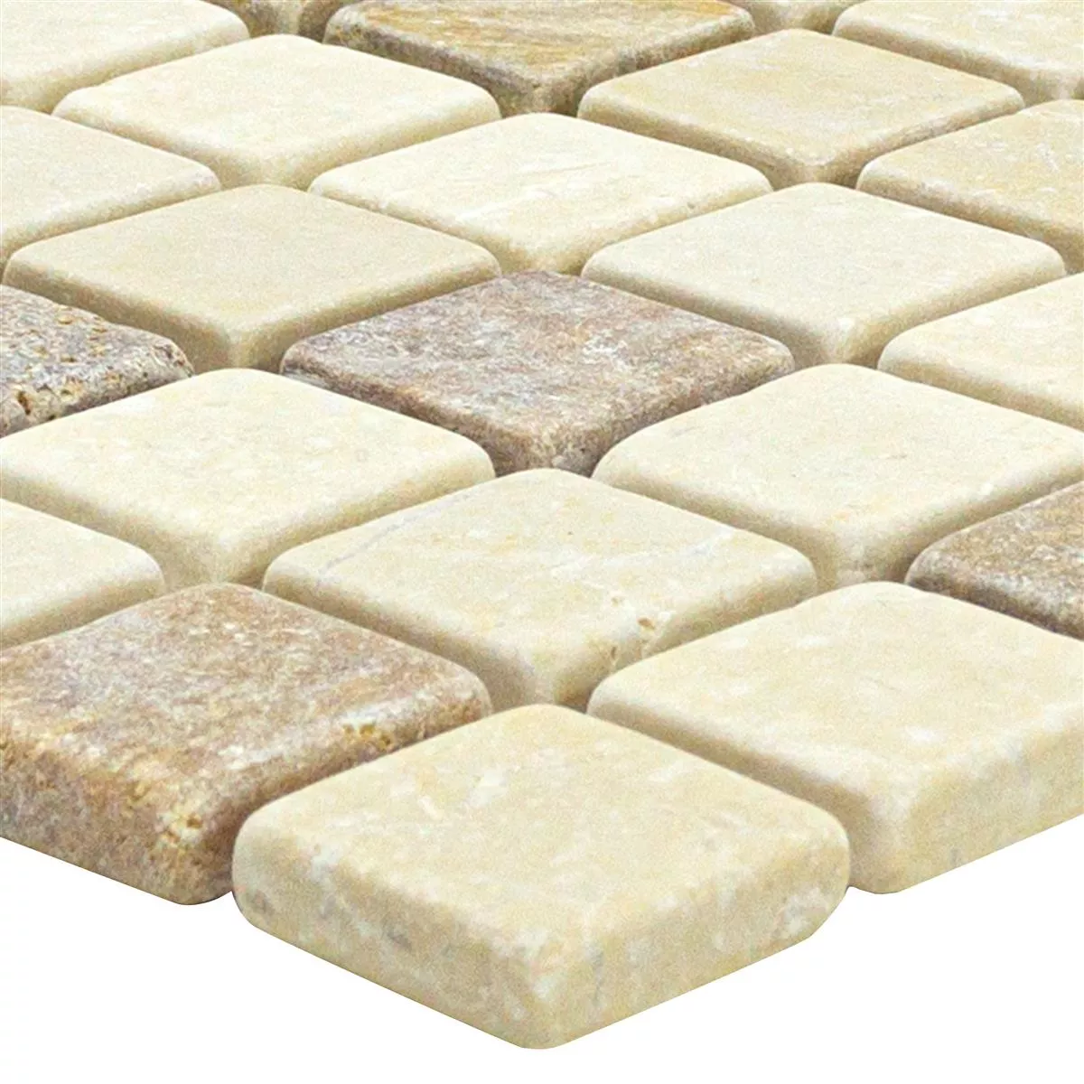 Marbre Natural Mosaïques Pierre Carrelage Lorentes Brun Clair Mix Marbre Natural Mosaïques Pierre Carrelage Lorentes Brun Clair Mix