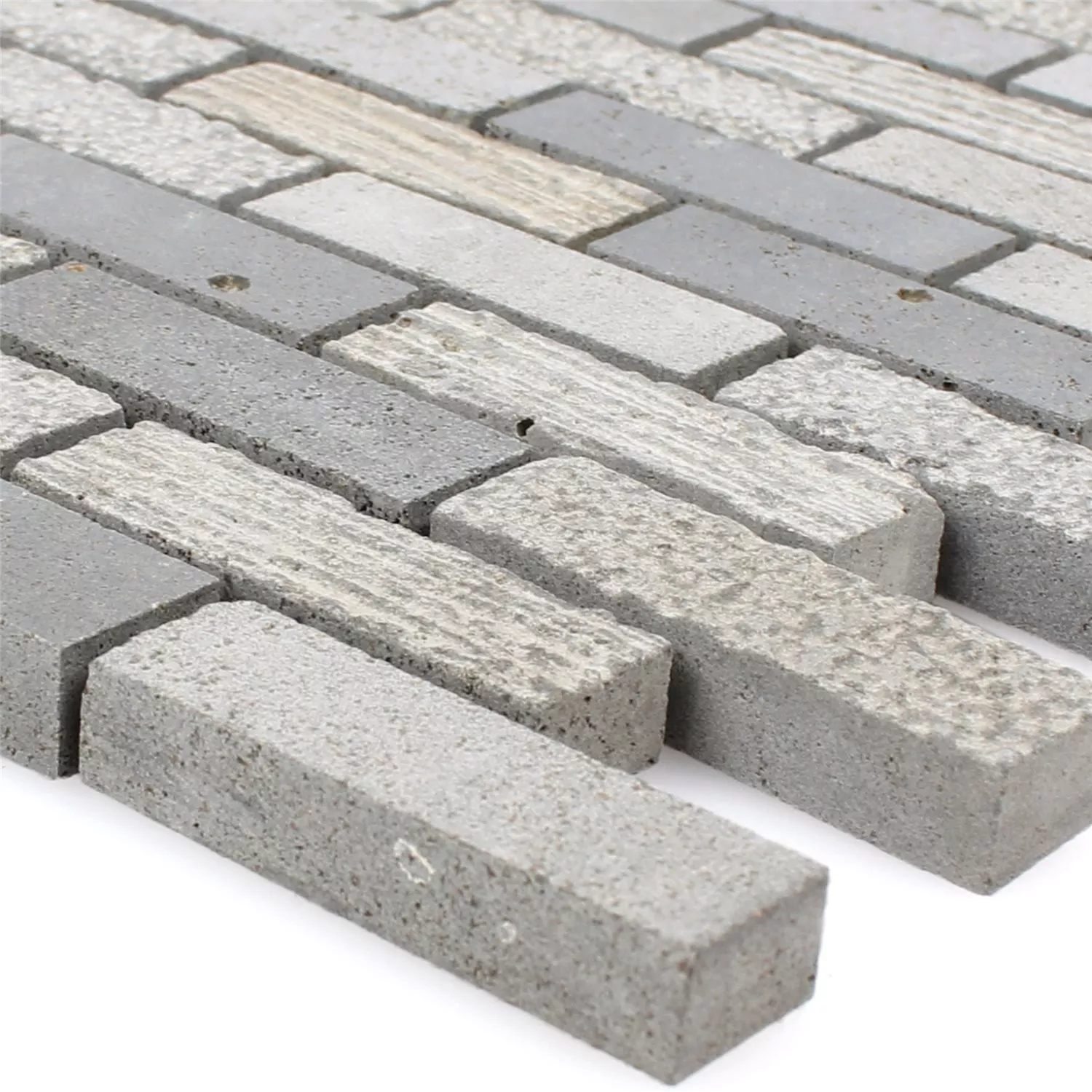 Mosaïque Carrelage Daimon Stein Carving Mix Cement Grey Mosaïque Carrelage Daimon Stein Carving Mix Cement Grey