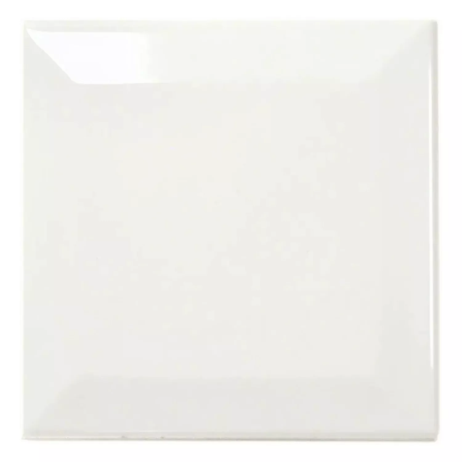 Carrelage métro Blanc Brillant 10x10 cm Avec Facette Catarina Blanco