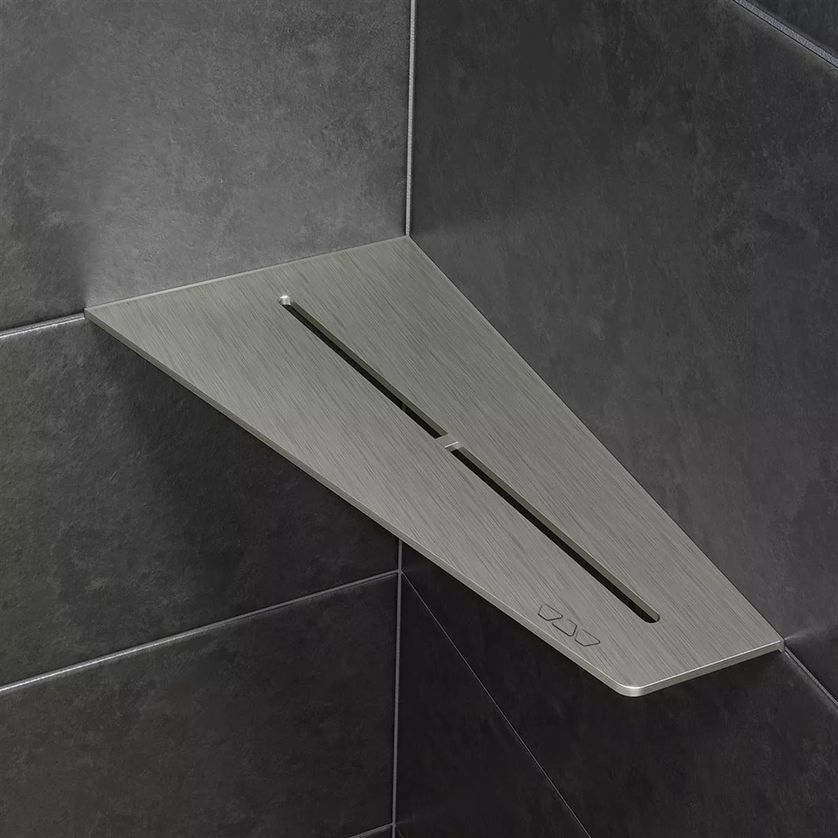 Etagère murale étagère de douche Schlüter carrée 15,4x29,5cm argent pur