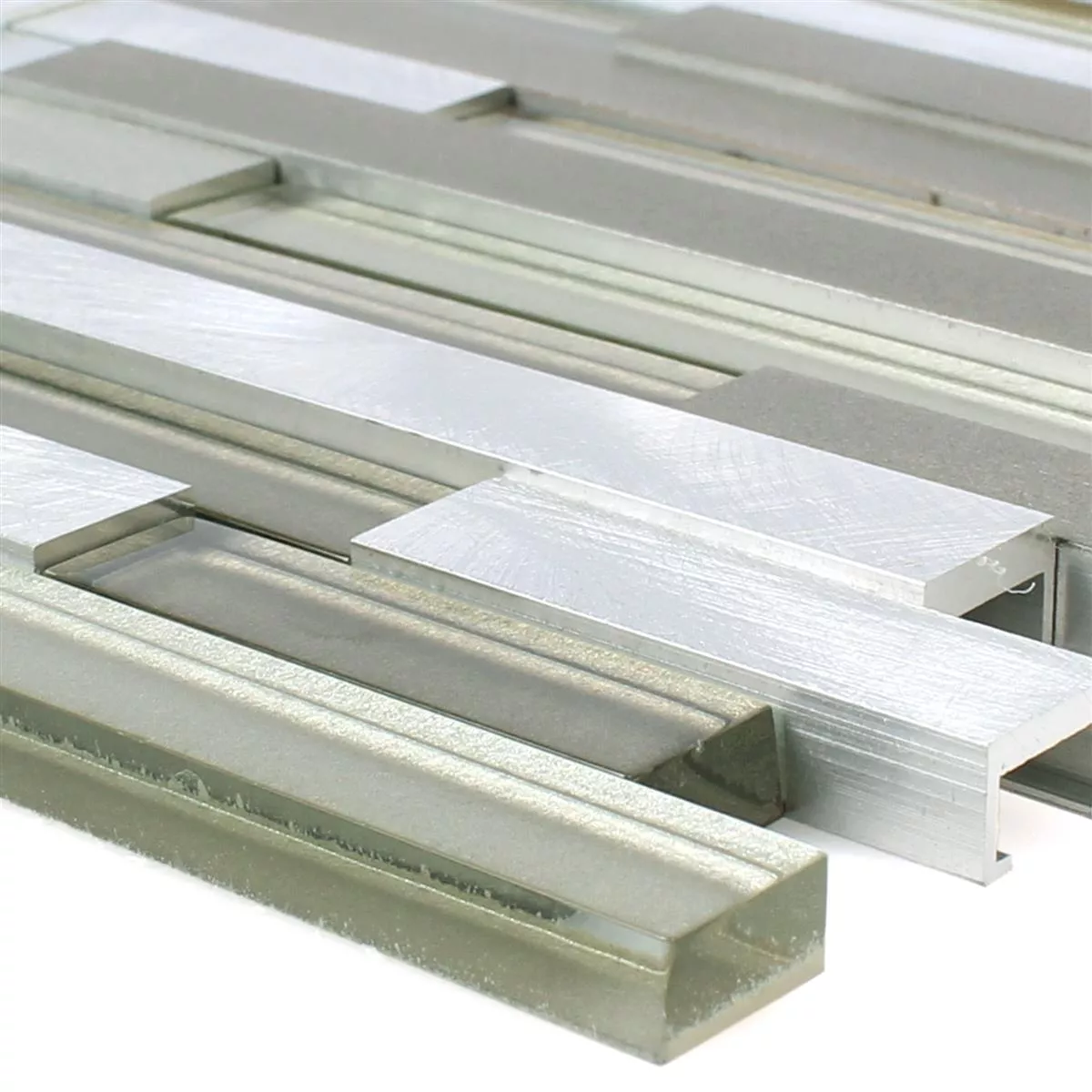 Mosaïque Carrelage Verre Métal Margariti Brun Argent Mosaïque Carrelage Verre Métal Margariti Brun Argent