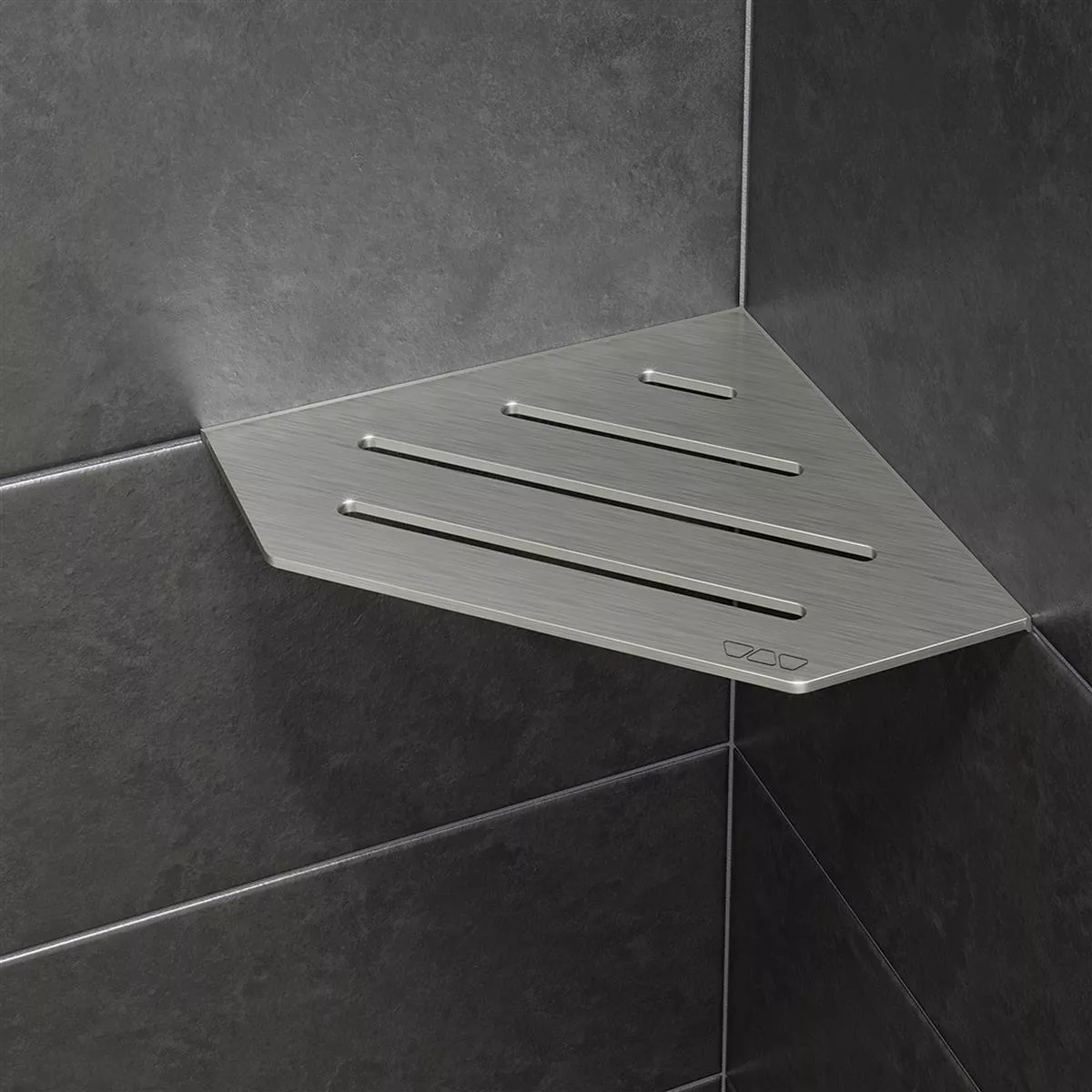 Etagère murale étagère de douche Schlüter 5eck 19,5x19,5cm Wave Argent