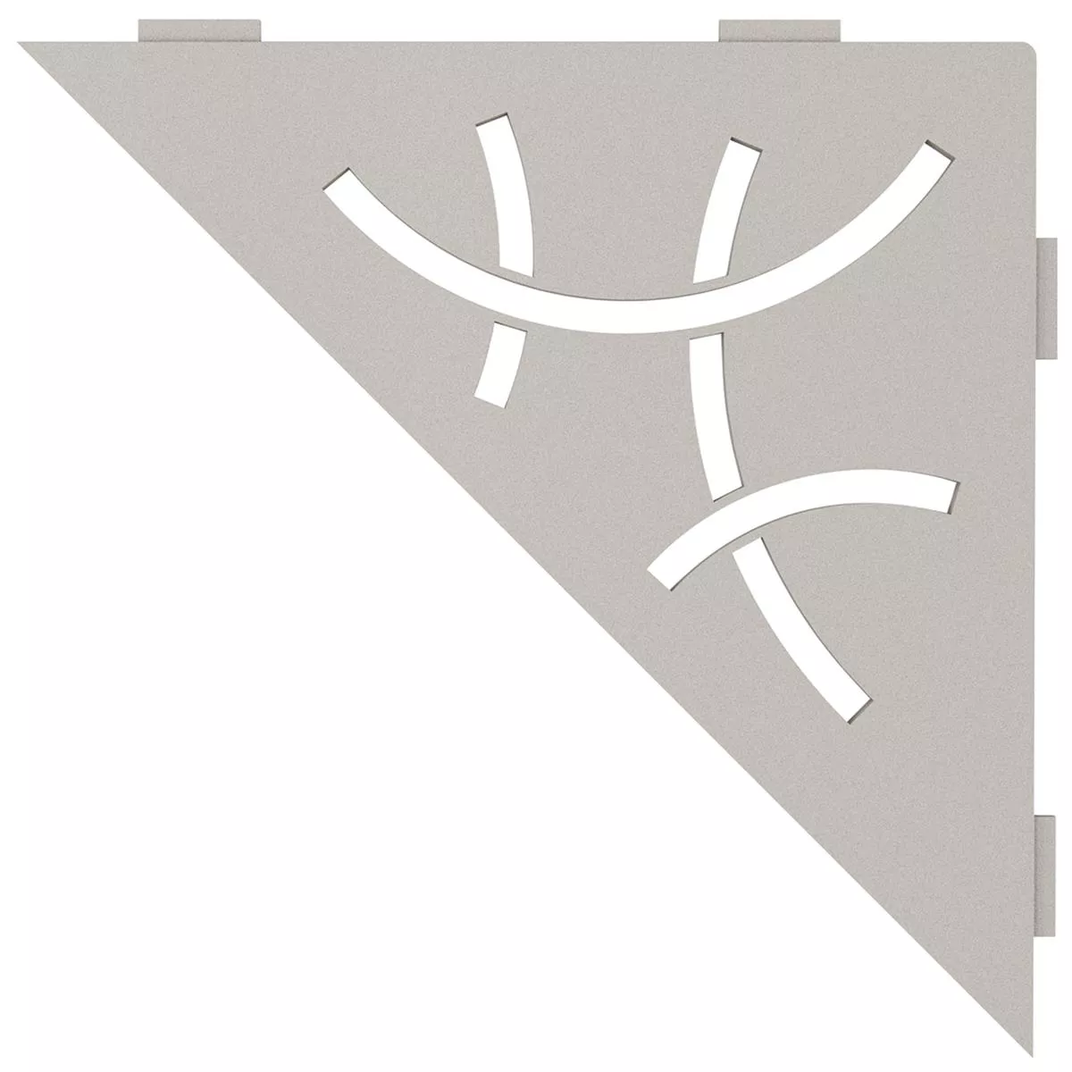 Schlüter étagère murale triangle 21x21cm courbe beige gris