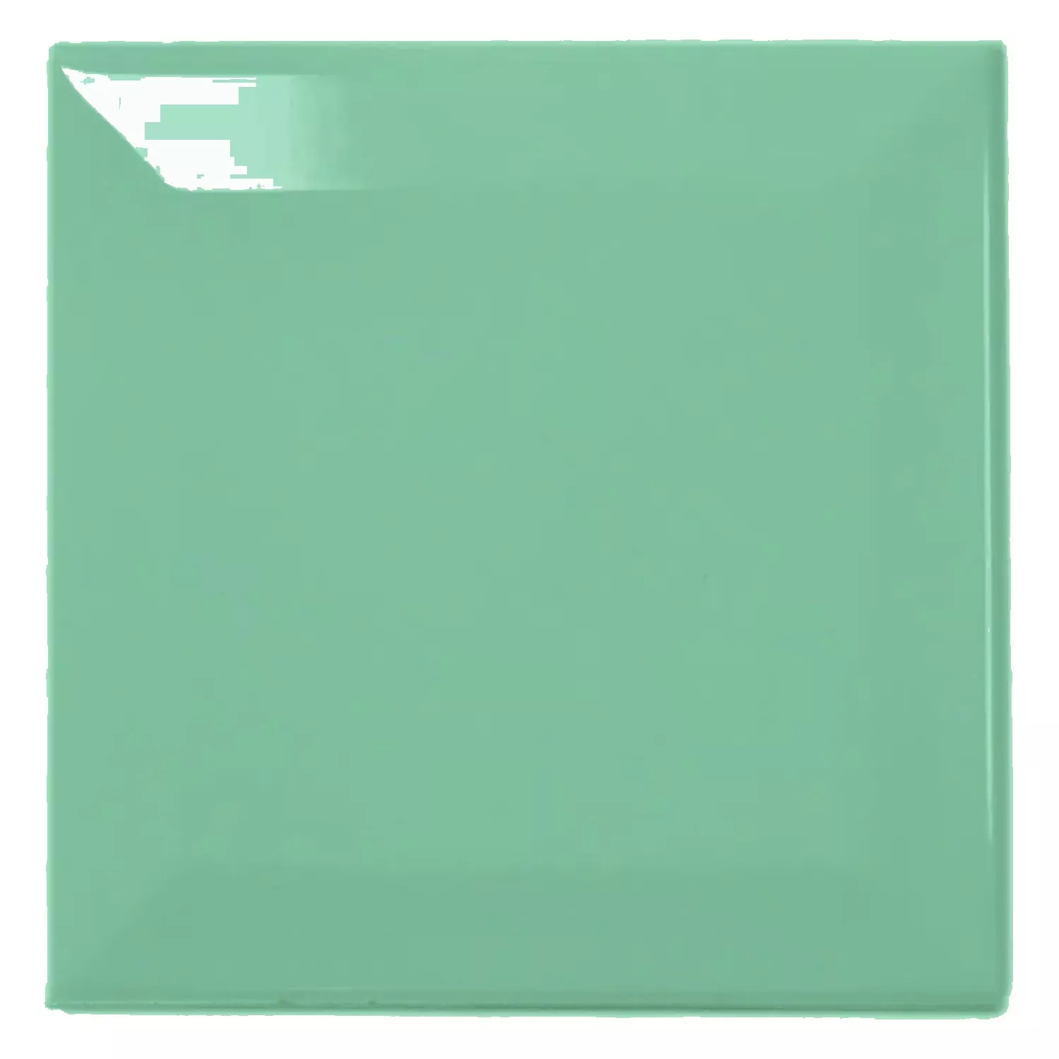 Carrelage métro Vert Brillant 10x10 cm Avec Facette Catarina Manzana