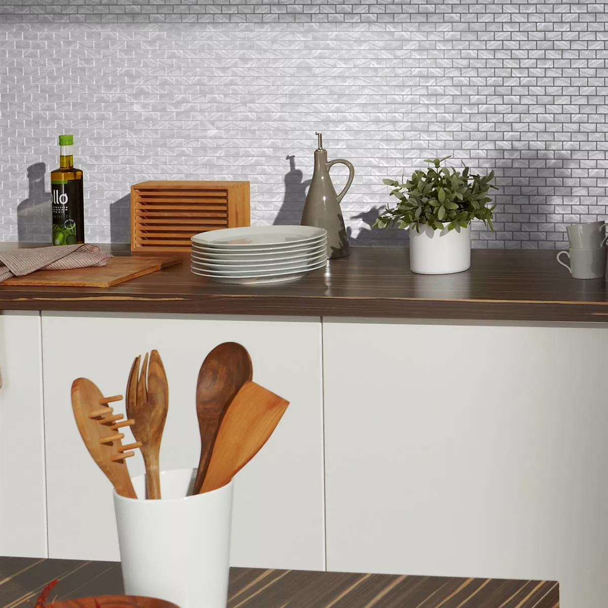 Aluminium Verre Metal Mosaïque Brun Argent Mix Aluminium Verre Metal Mosaïque Brun Argent Mix