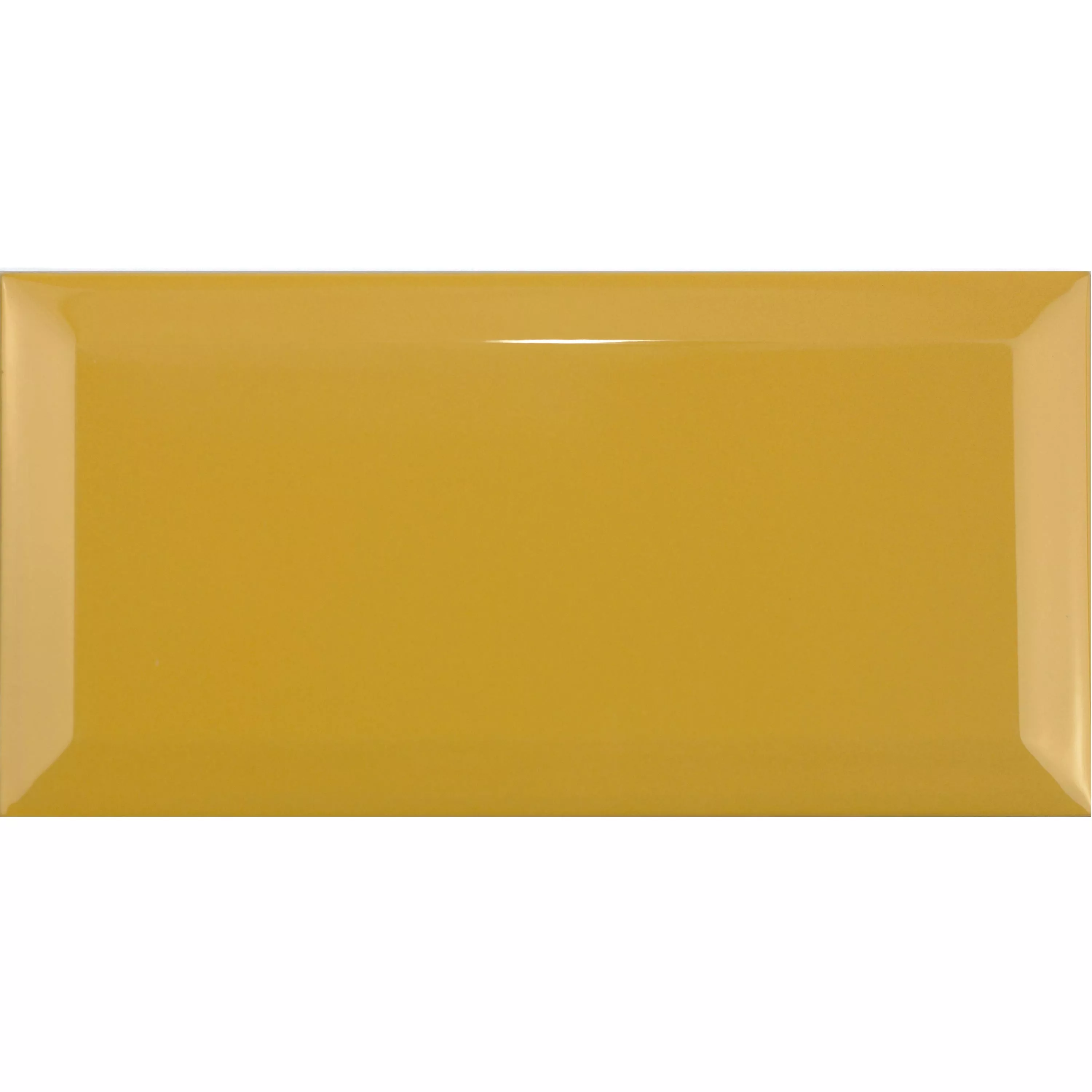Metro Carrelage Mural Brussel Avec Facette 10x20x0,7cm Amarillo Yema Metro Carrelage Mural Brussel Avec Facette 10x20x0,7cm Amarillo Yema