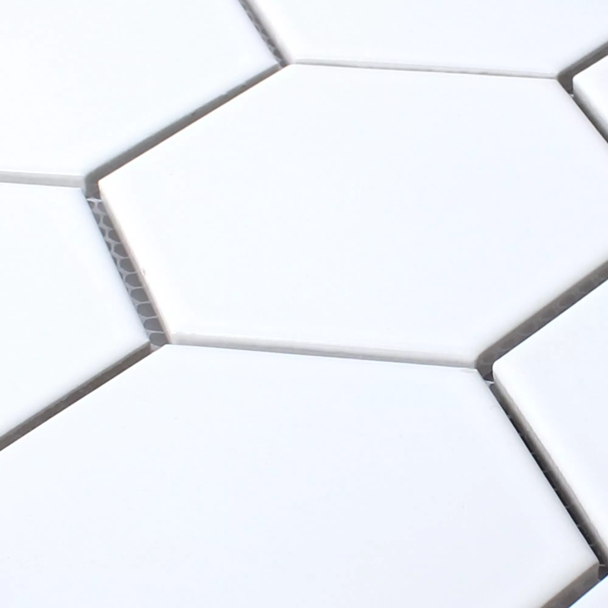 Céramique Mosaïque Carrelage Hexagone Salamanca Blanc Brillant H95