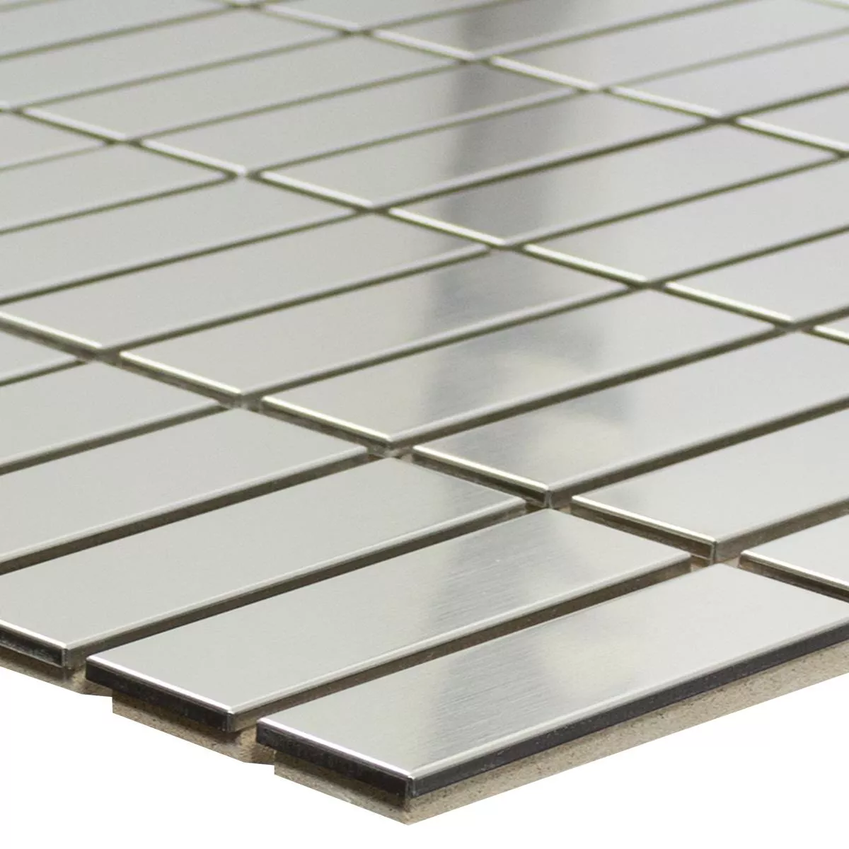 Mosaïque Carrelage Acier Inoxydable Brossé Silvernova Bâtonnet Mosaïque Carrelage Acier Inoxydable Brossé Silvernova Bâtonnet
