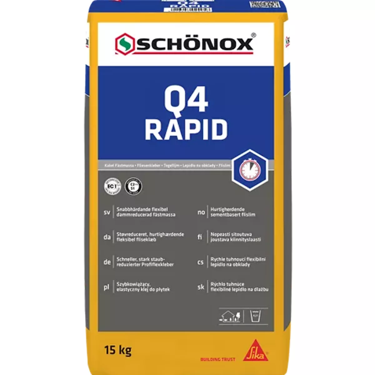Colle à carrelage Schönox Q4 RAPID 15 kg