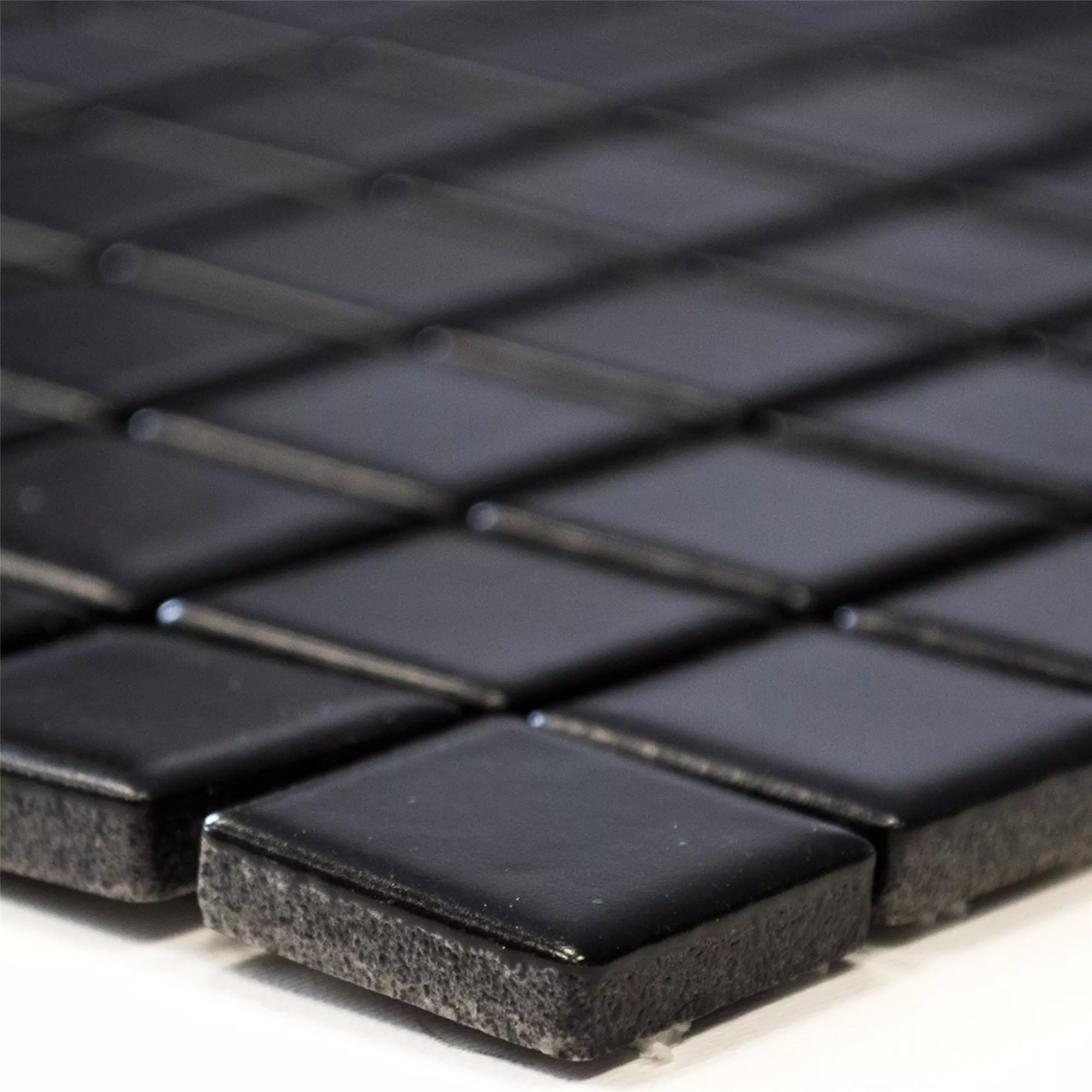 Céramique Mosaïque Carrelage Adrian Noir Mat Carré 23