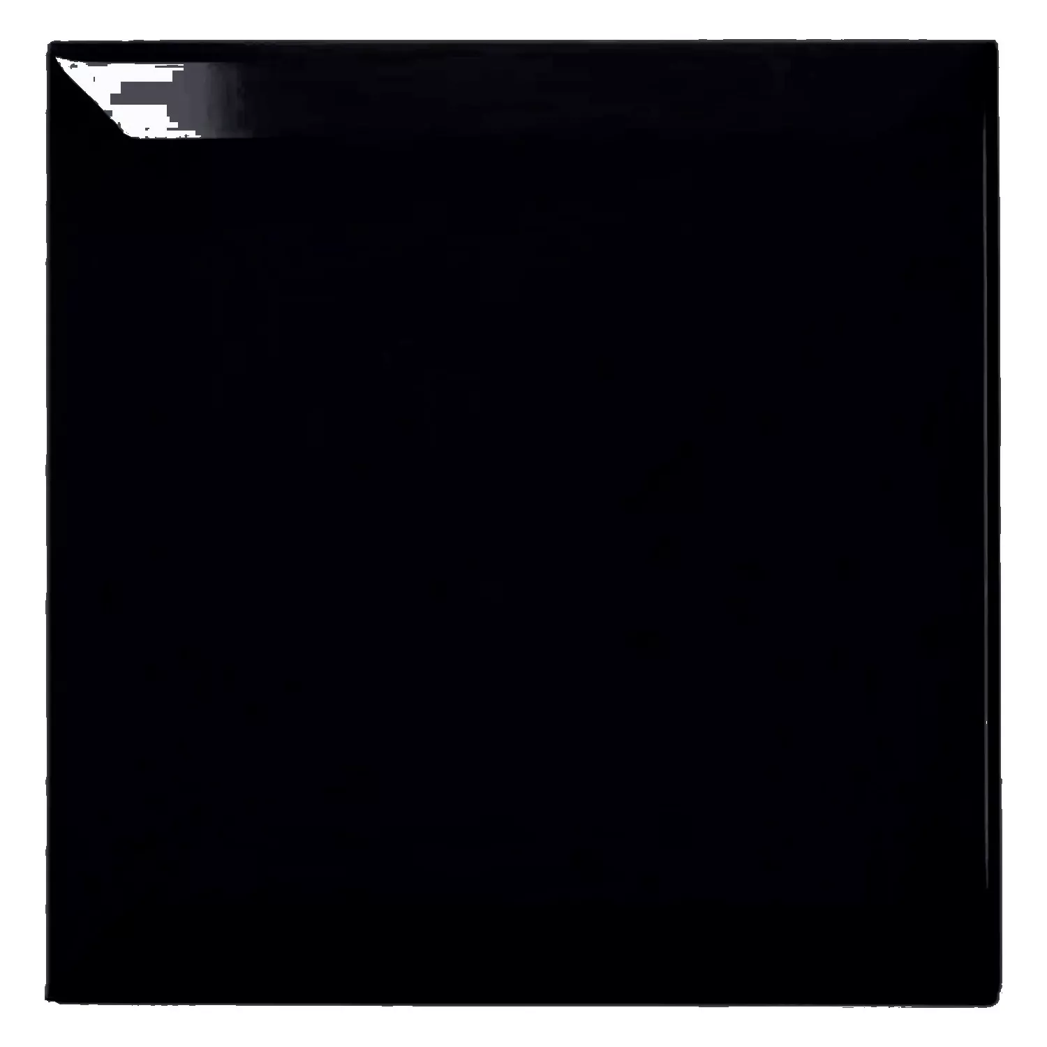 Carrelage métro Noir Brillant 15x15 cm Avec Facette Eris Negro