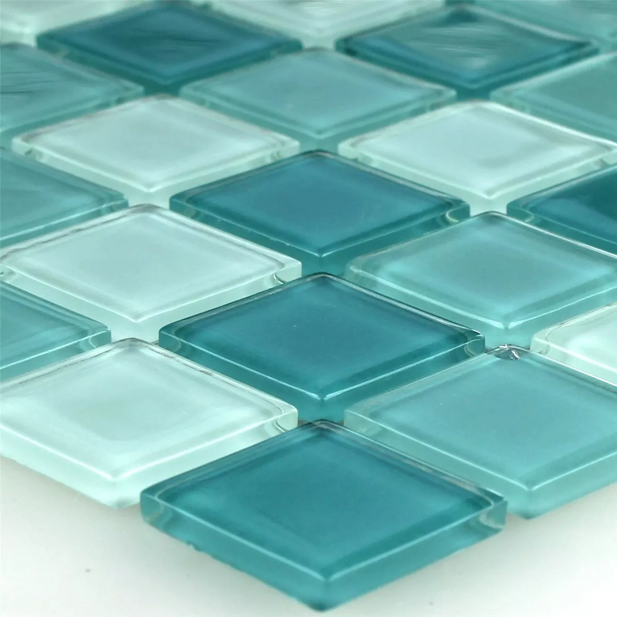 Mosaïque Verre Vert Mix 25x25x4mm