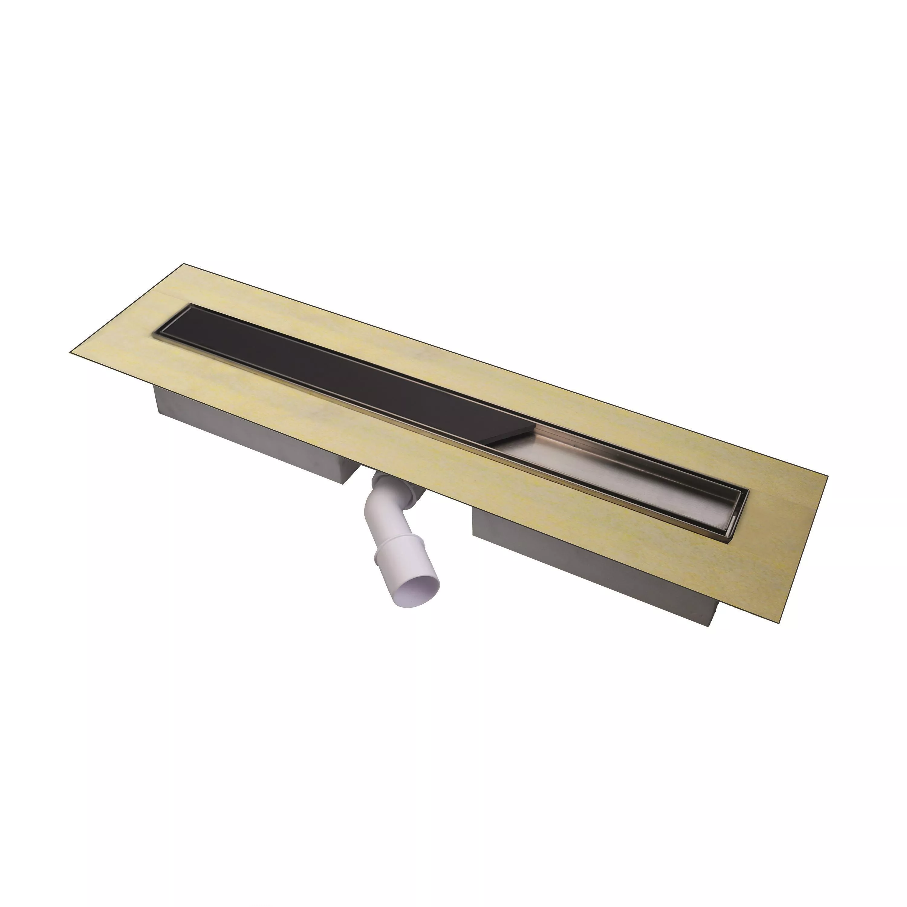 Caniveau De Douche Pro Flex Ensemble Complet De Caillebotis, Utilisable Des Deux Côtés 900 Mm