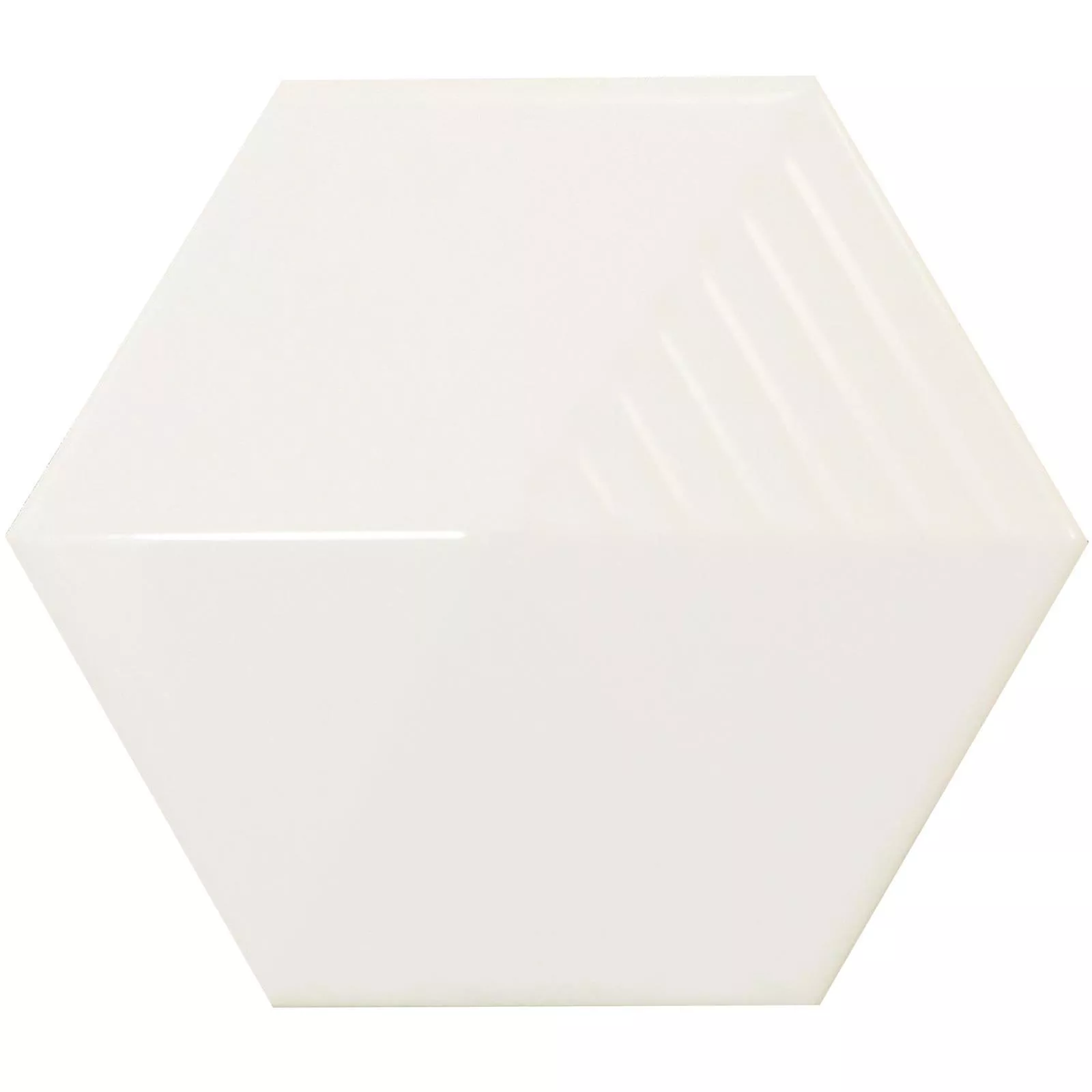 Échantillon Carrelage Mural Rockford 3D Hexagone 12,4x10,7cm Blanc