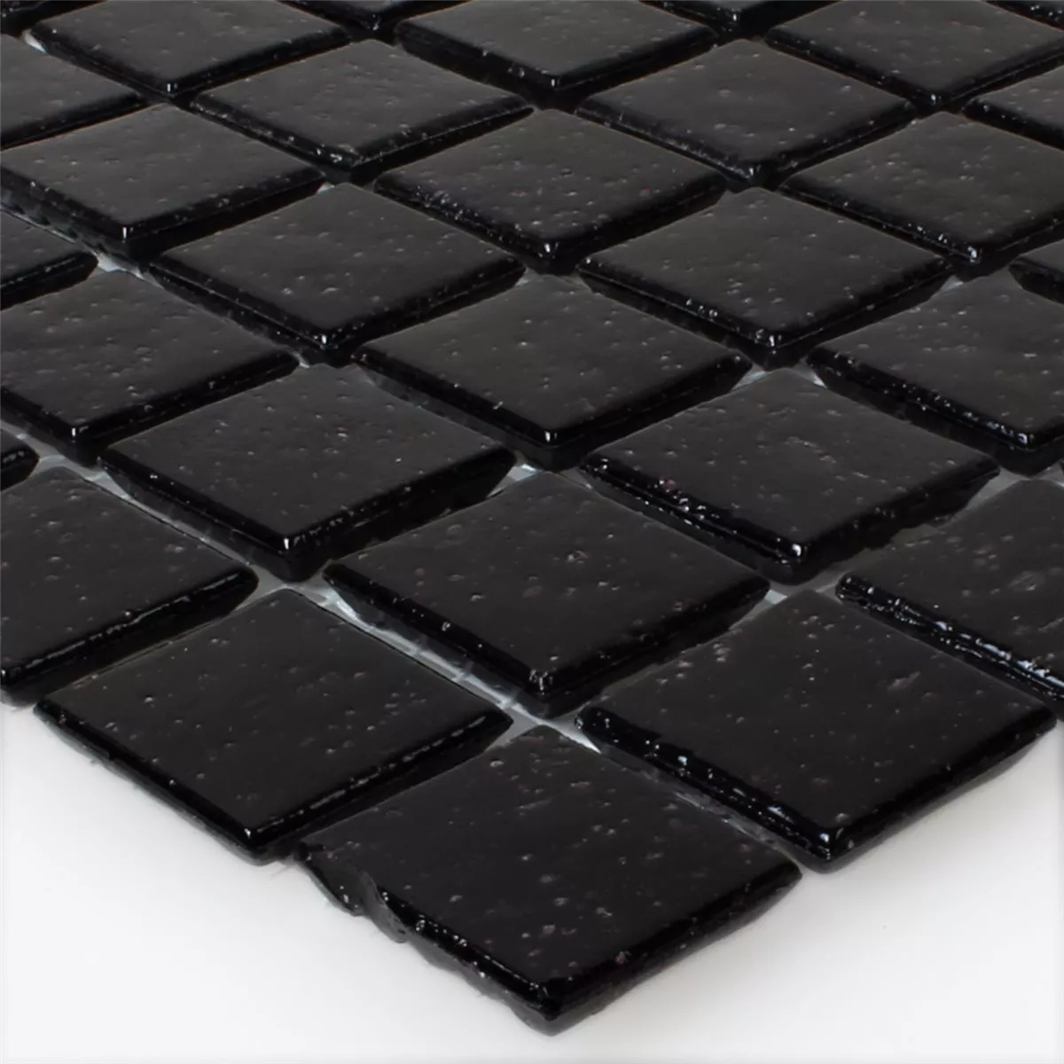 Mosaïque Verre Noir Uni 20x20x4mm Mosaïque Verre Noir Uni 20x20x4mm