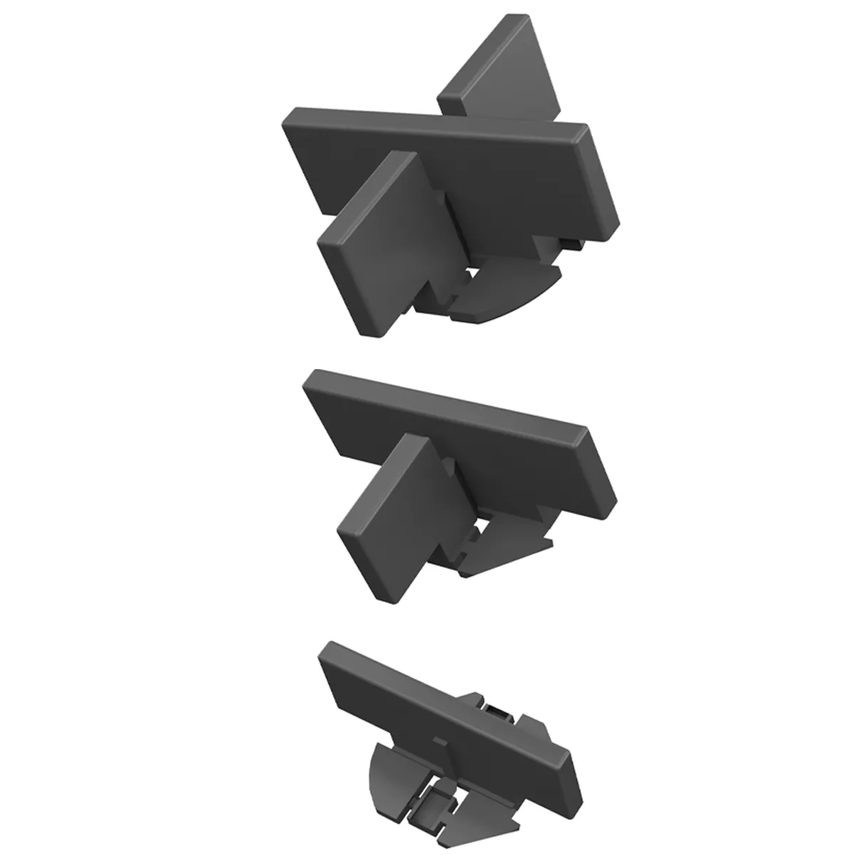 Croix de joint pour rail aluminium 4mm noir 500 pièces Croix de joint pour rail aluminium 4mm noir 500 pièces