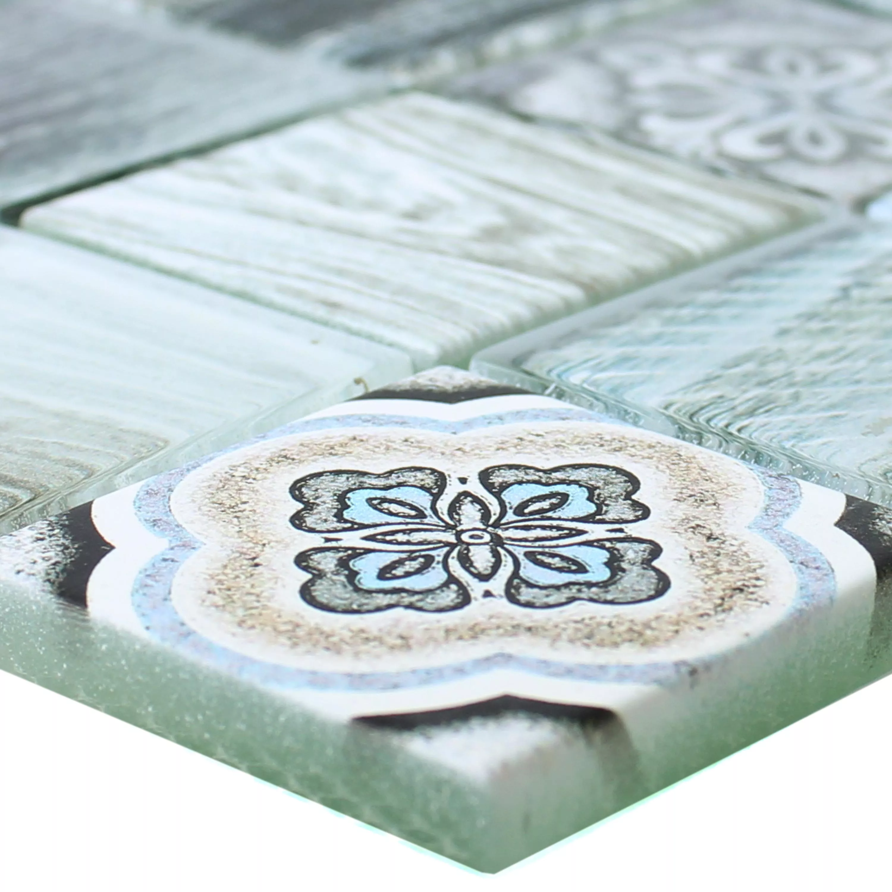 Mosaïque En Verre Carrelage Imitation Bois Makarska Bleu Clair