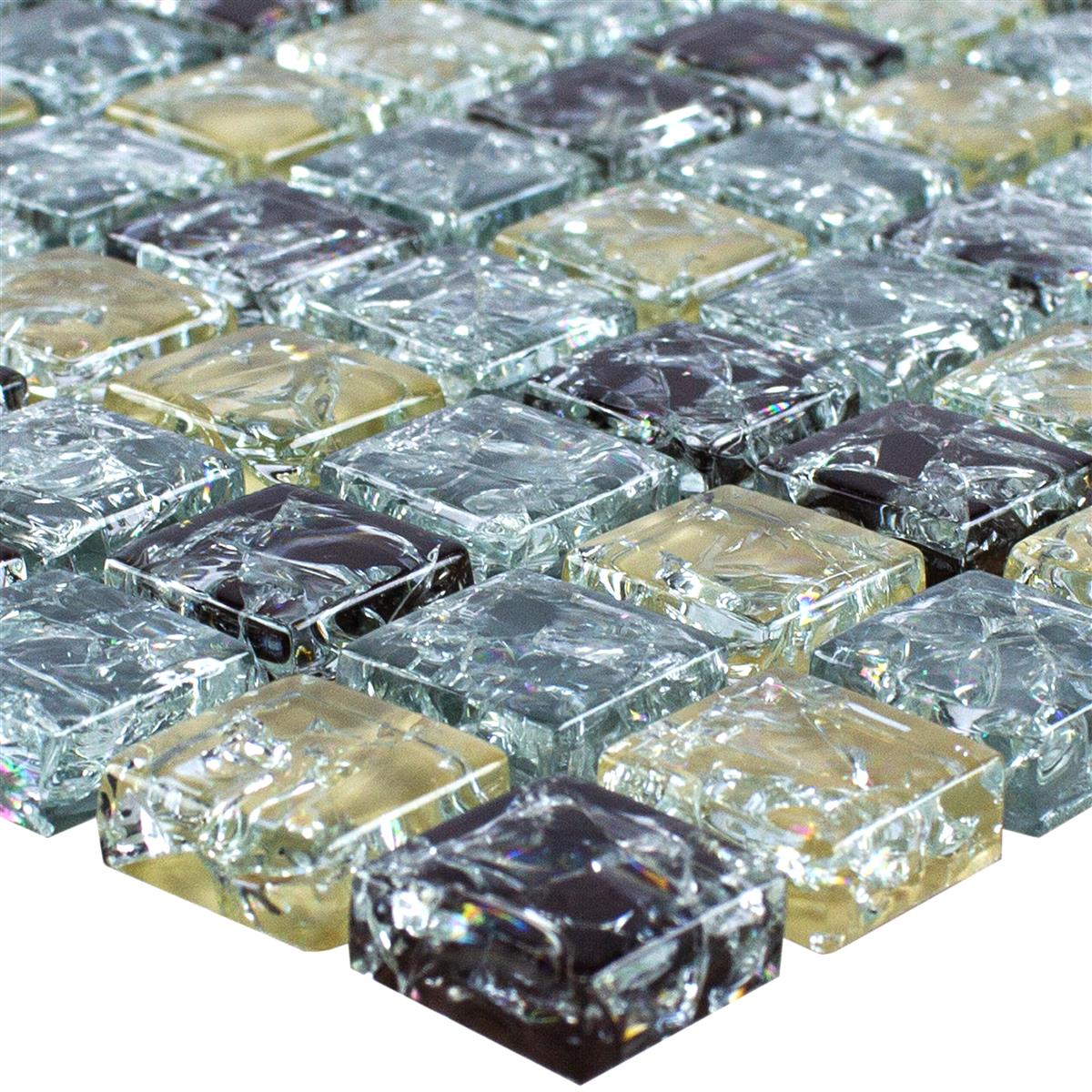 Mosaïque verre pierre naturelle Carrelage Hayrabey Brun Foncé