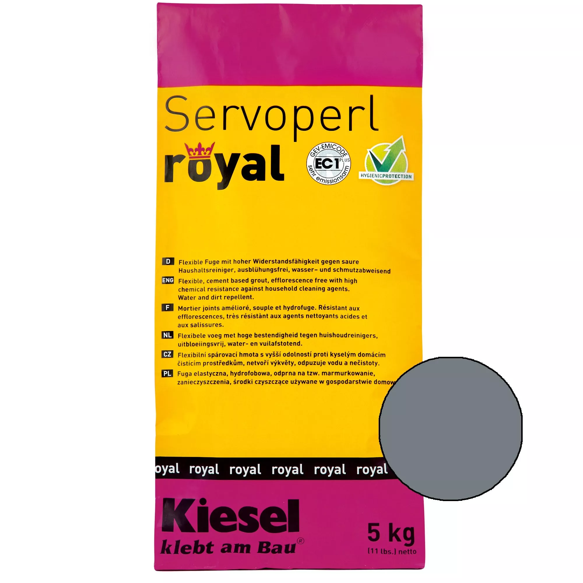 Kiesel Servoperl Royal - Joint Flexible, Hydrofuge Et Anti-salissures (5KG Basalte)