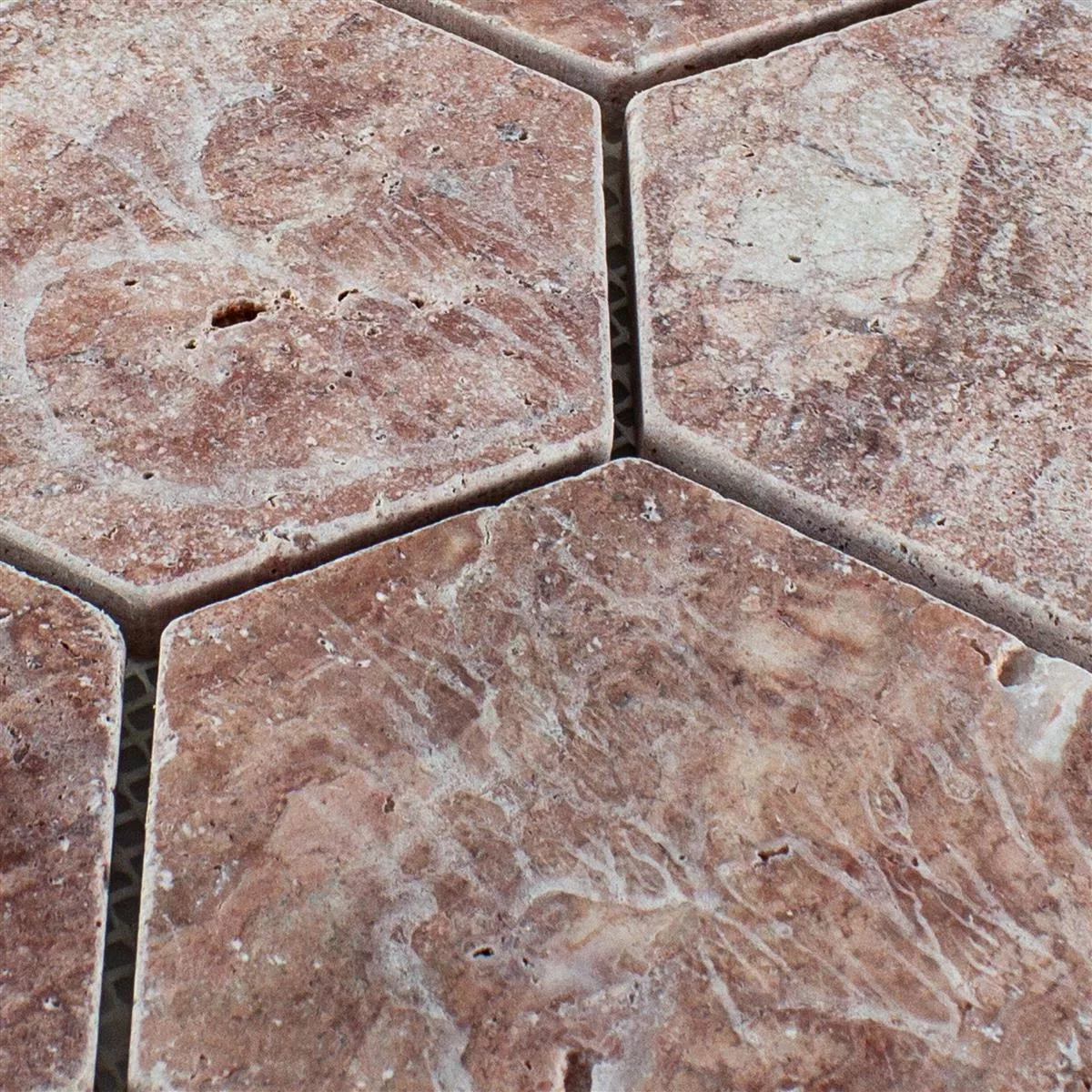 Rosace Travertin Noce / Travertin Beige / Travertin Jaune 61x61 cm - As de Carreaux Rosace Travertin Noce / Travertin Beige / Travertin Jaune 61x61 cm - As de Carreaux