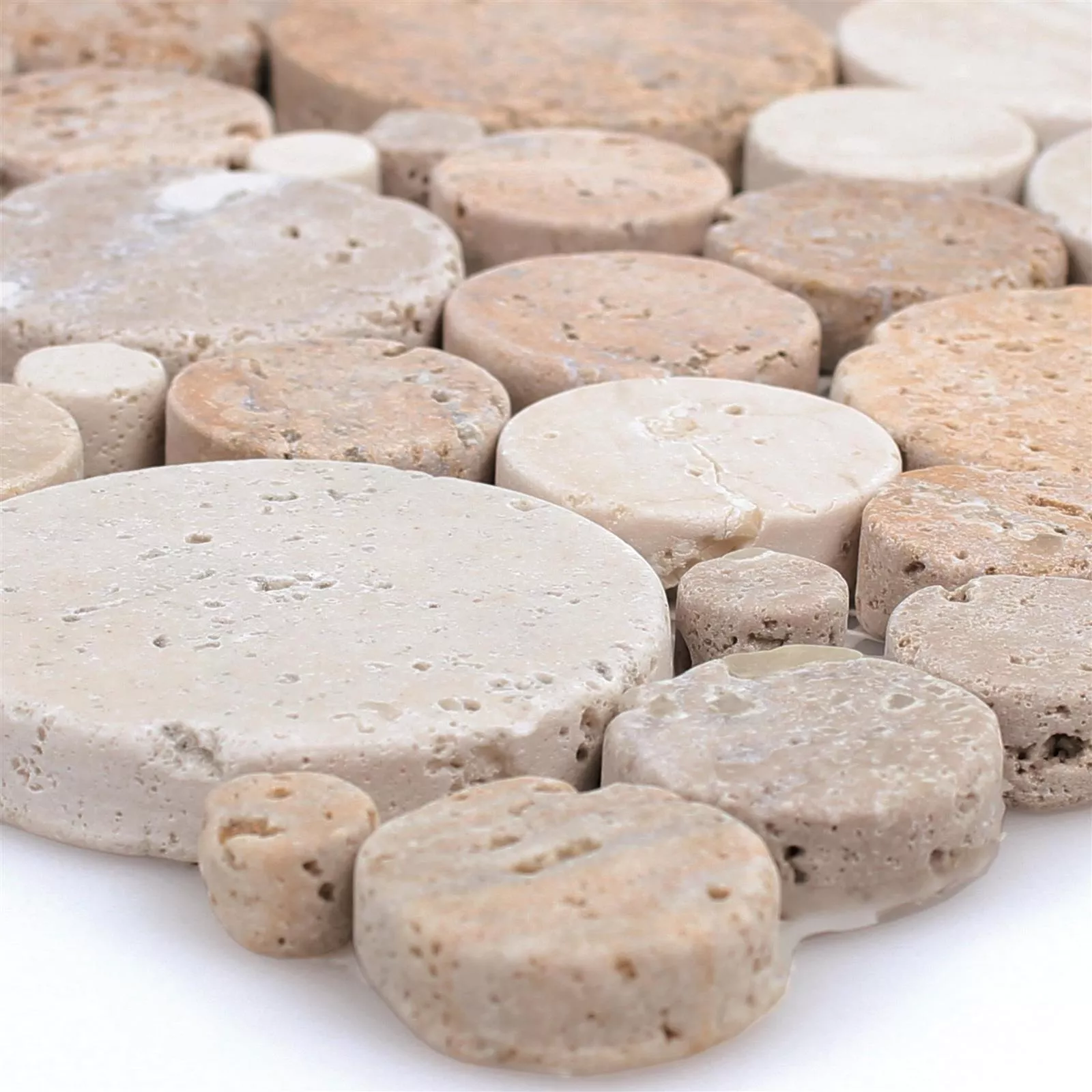 Travertin Natural Mosaïques Pierre Franklin Or Beige Blanc Travertin Natural Mosaïques Pierre Franklin Or Beige Blanc
