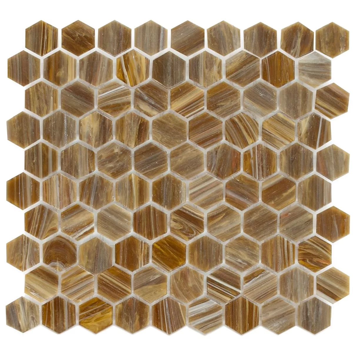 Mosaïque En Verre Carrelage Trend-Vi Hexagonal 282 Bronze Brun Mosaïque En Verre Carrelage Trend-Vi Hexagonal 282 Bronze Brun