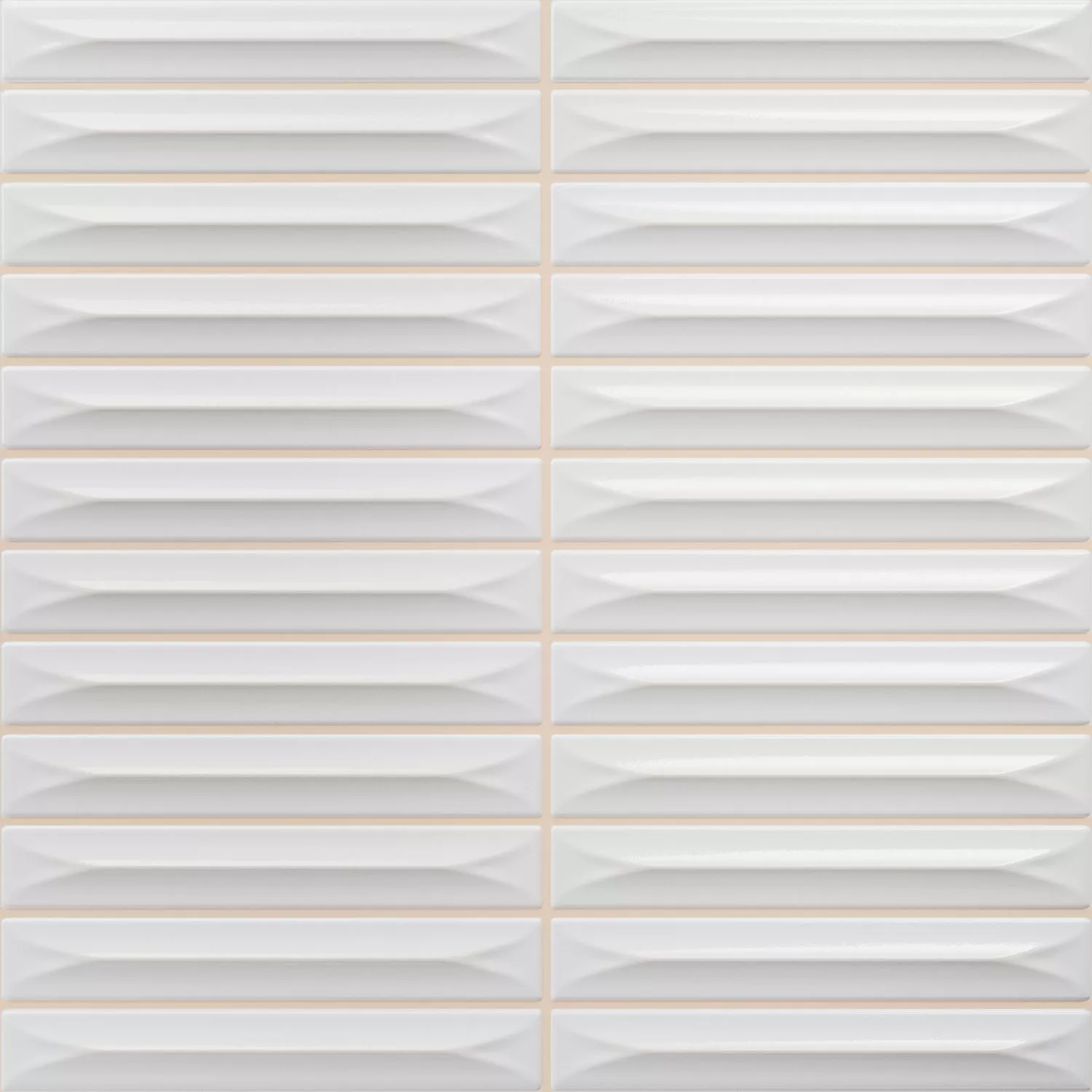 Bevel Blanc Brillant Bâtonnet 20x20 cm