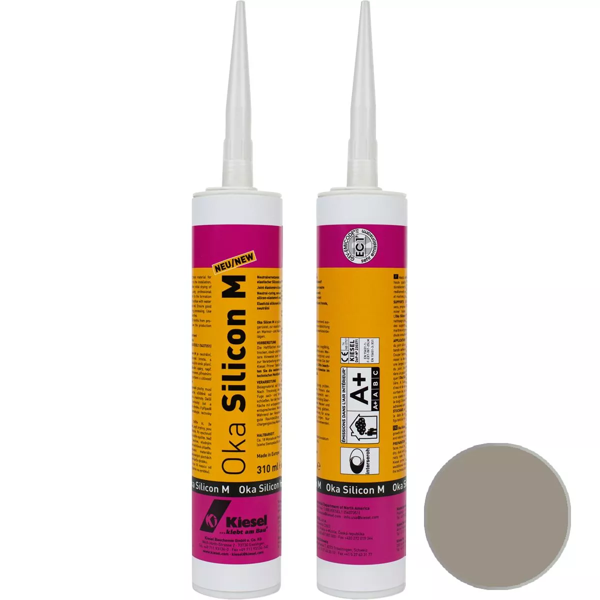 Galet de joint silicone pierre naturelle OKA SILICON M pierre gris 310 ml Galet de joint silicone pierre naturelle OKA SILICON M pierre gris 310 ml
