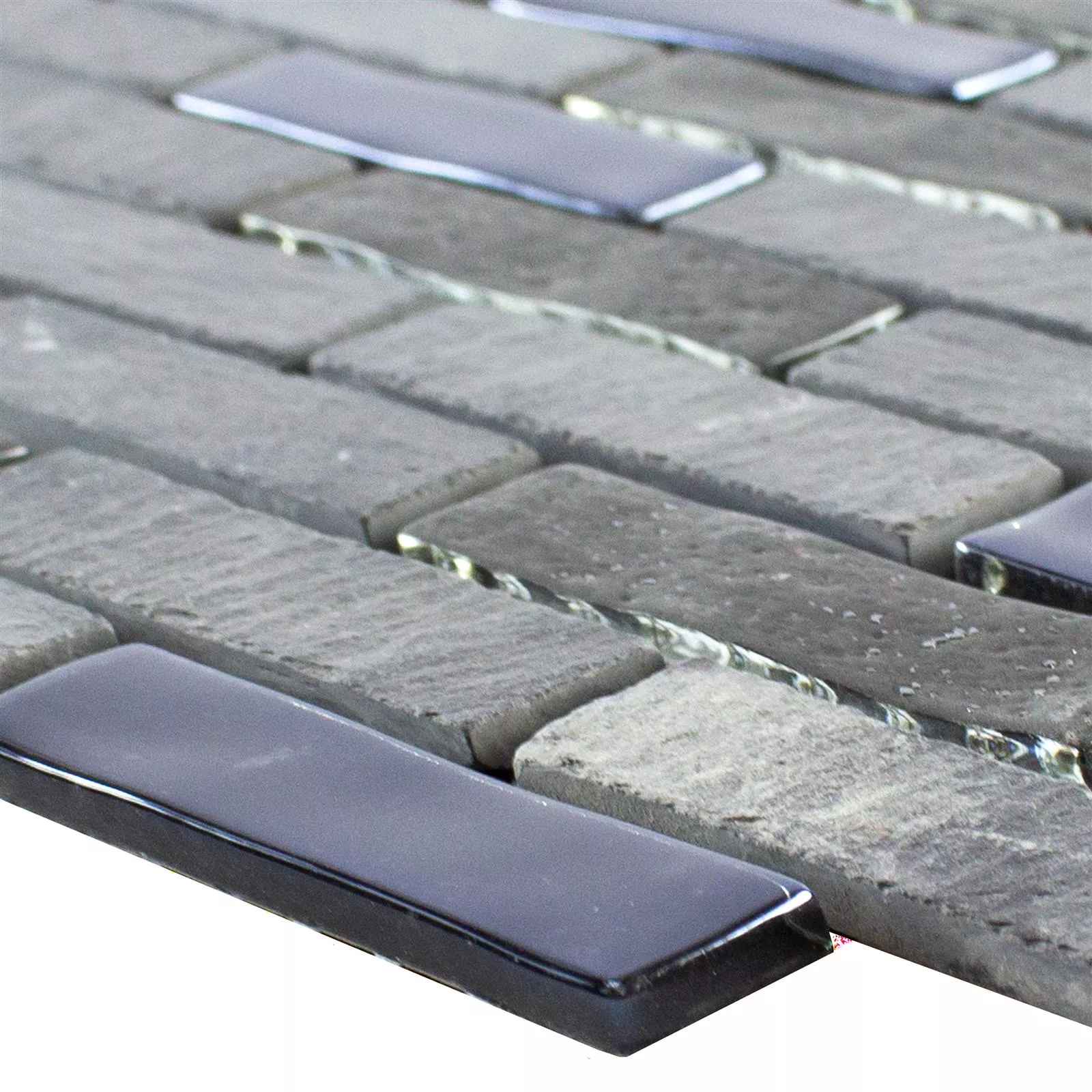 Mosaïque verre pierre naturelle Concetto Auto Adhésif Noir Mosaïque verre pierre naturelle Concetto Auto Adhésif Noir