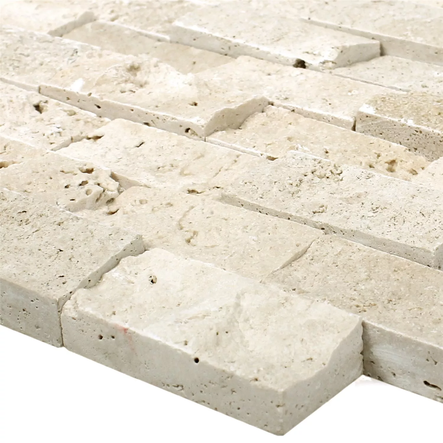 Mosaïque Carrelage Travertin Barga Beige 3D Mosaïque Carrelage Travertin Barga Beige 3D