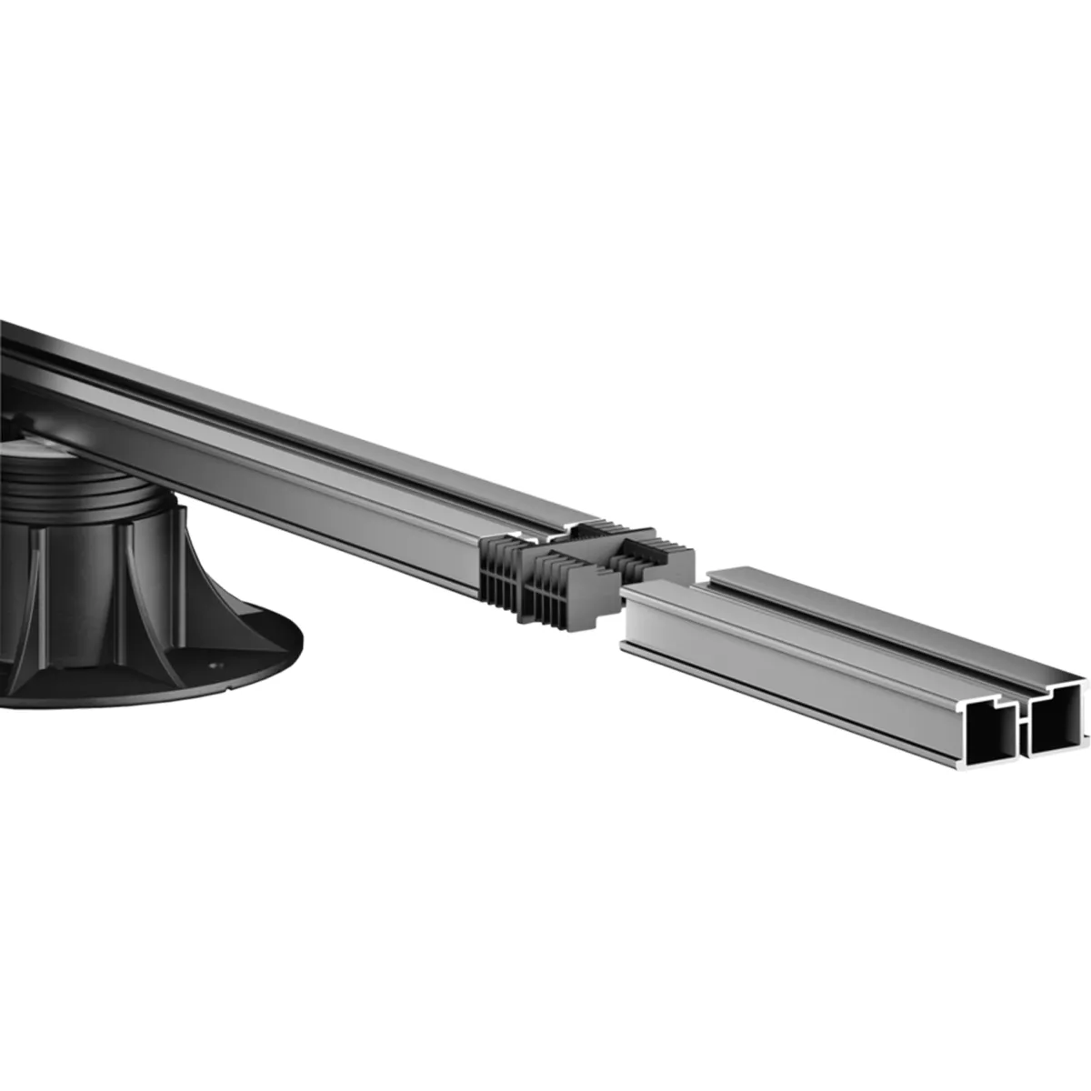 Rail en aluminium pour pose de carrelage terrasse Rail en aluminium pour pose de carrelage terrasse