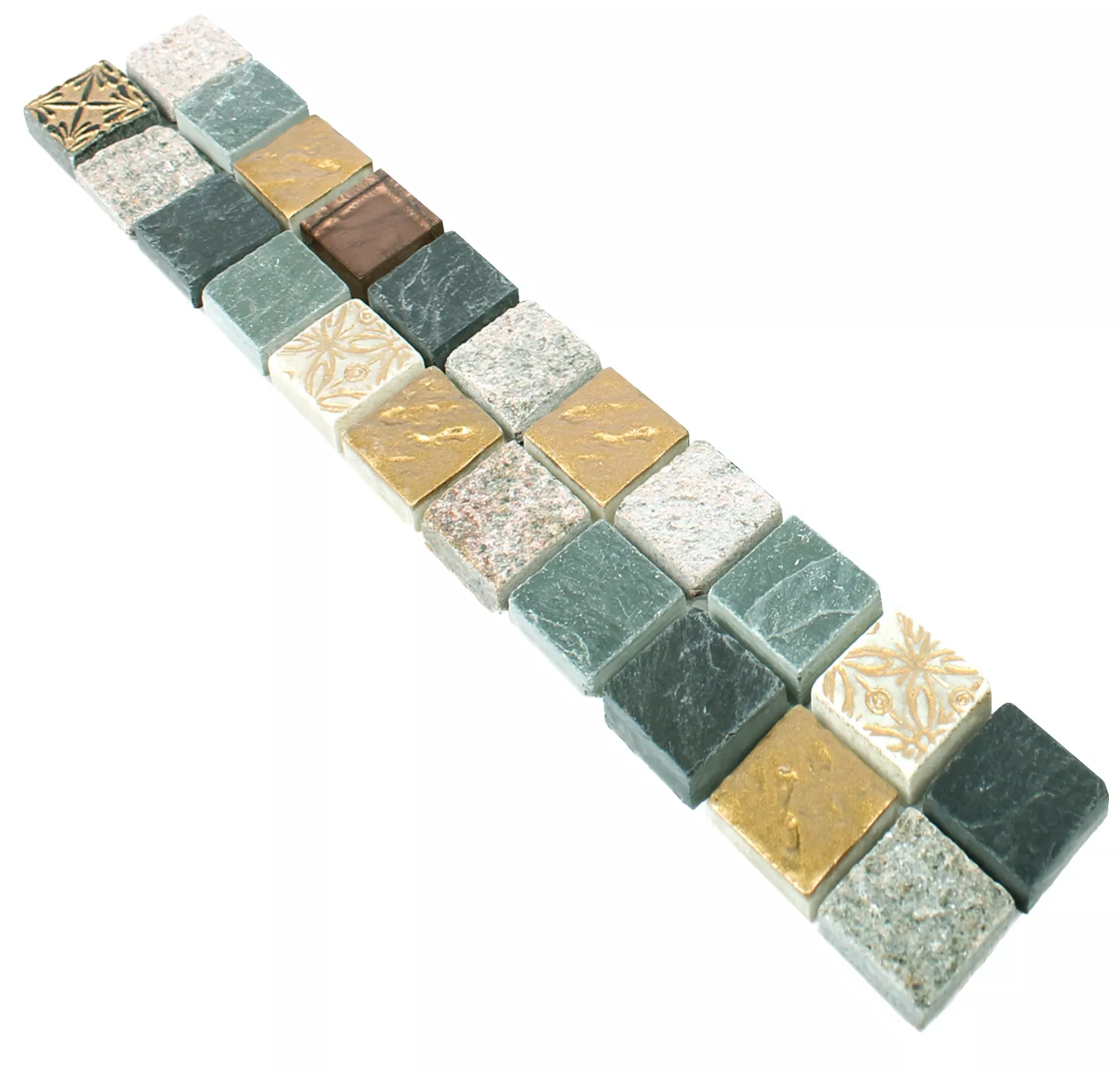 Verre Pierre Naturelle Bordure Bryant Gris Or Verre Pierre Naturelle Bordure Bryant Gris Or