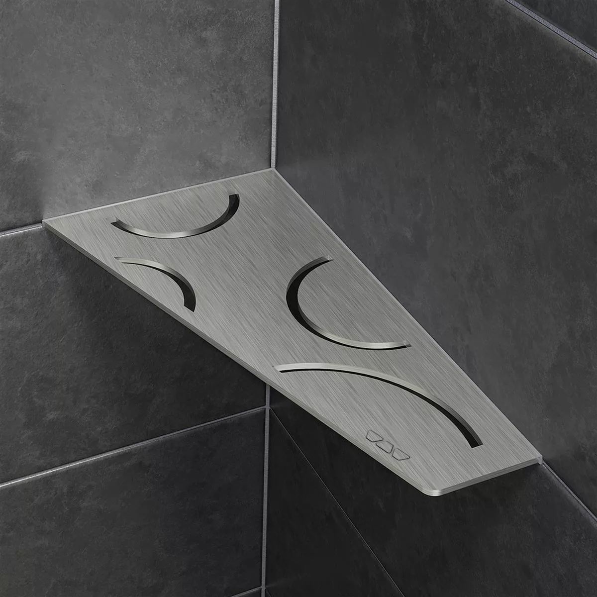 Etagère murale étagère de douche Schlüter carrée 15,4x29,5cm Curve argent