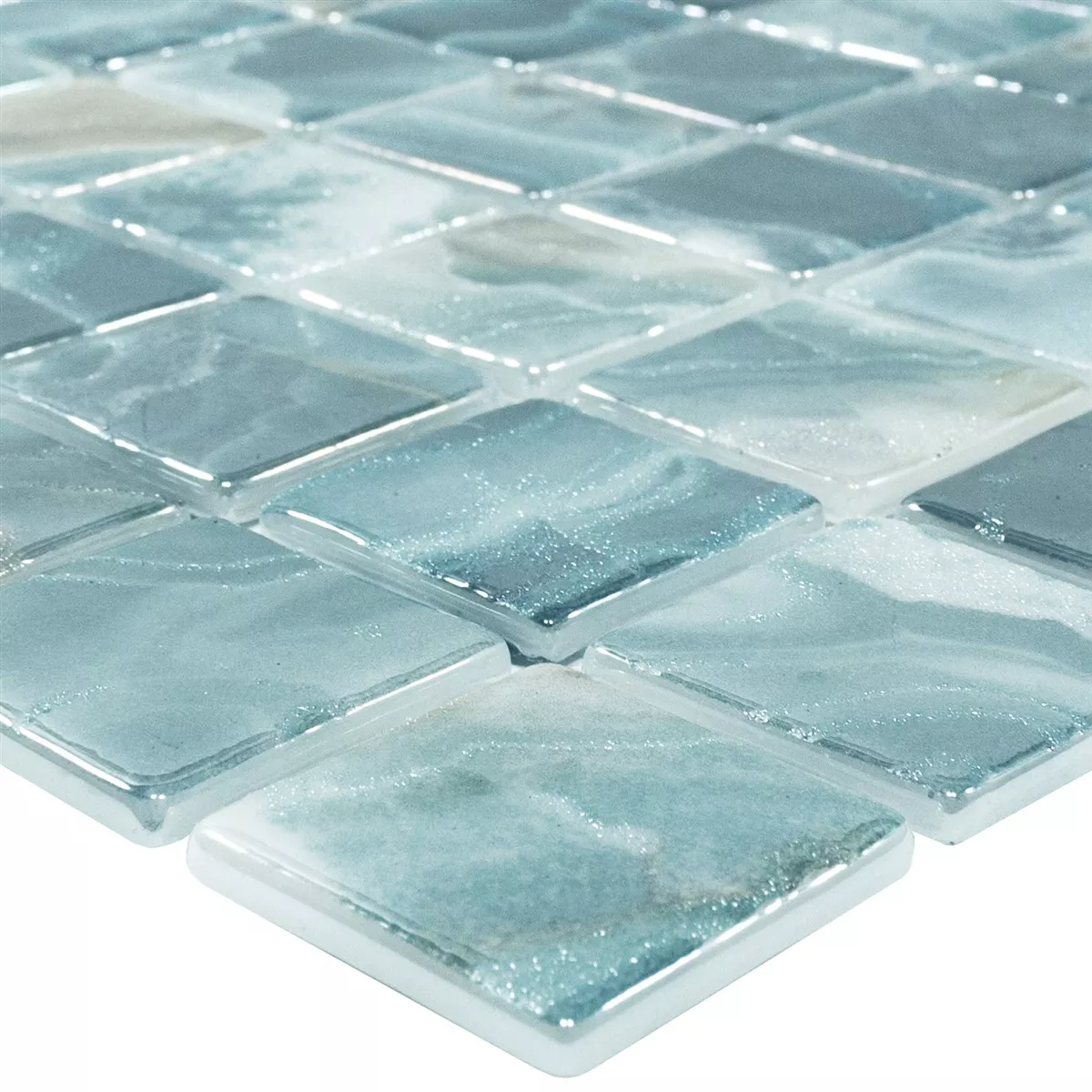 Verre Pool Mosaïque Carrelage Carolina Bleu Clair