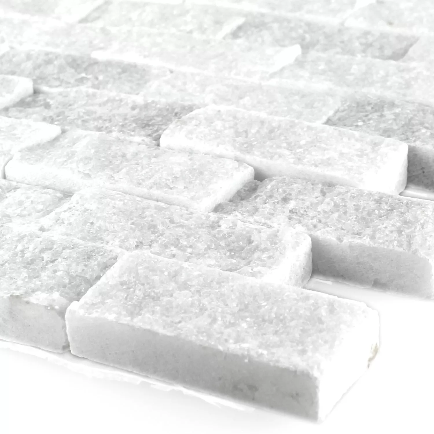 Pierre Naturelle Marbré Mosaïque Treviso Brick Blanc 3D Pierre Naturelle Marbré Mosaïque Treviso Brick Blanc 3D