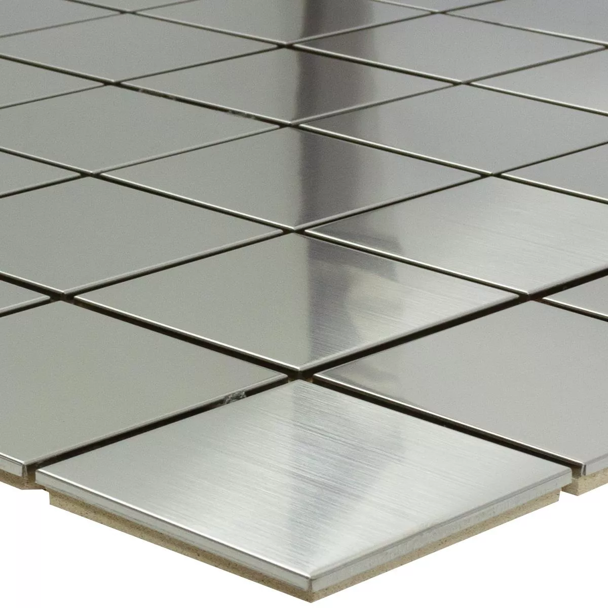 Mosaïque Carrelage Acier Inoxydable Brossé Silvernova Carré 48 Mosaïque Carrelage Acier Inoxydable Brossé Silvernova Carré 48