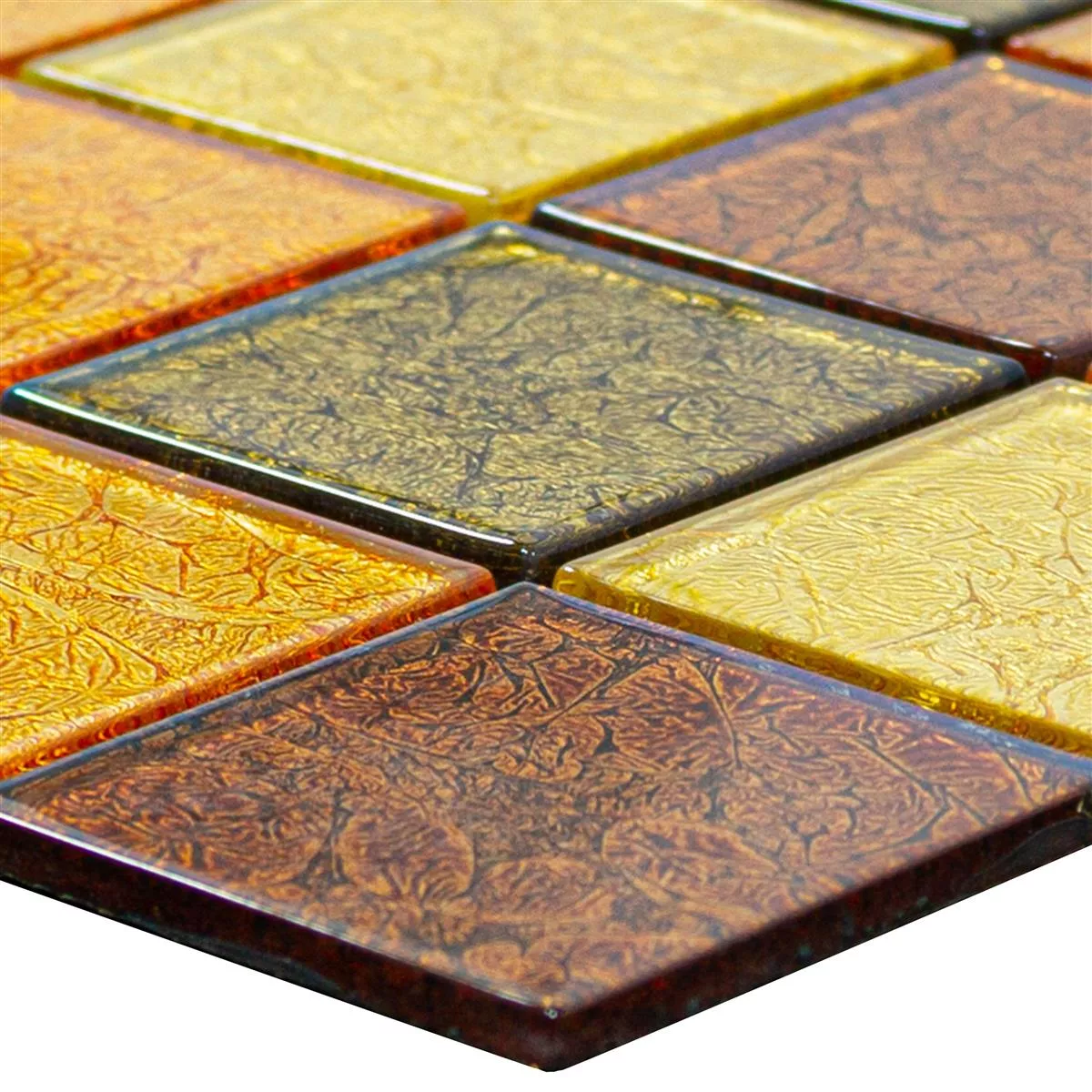 Mosaïque En Verre Carrelage Curlew Jaune Orange Q48 4mm Mosaïque En Verre Carrelage Curlew Jaune Orange Q48 4mm