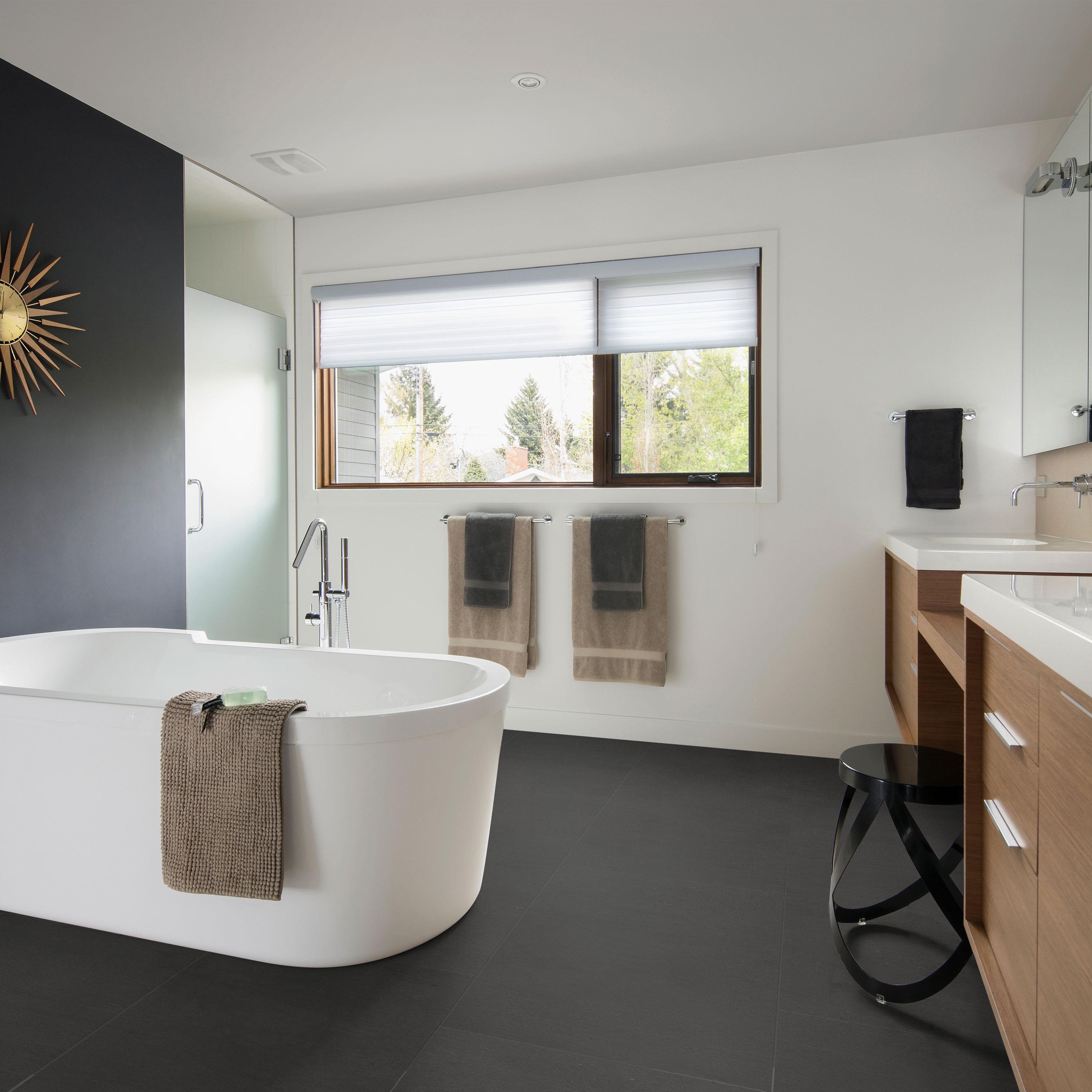 Carrelage Sol Et Mur Malibu Optique En Béton Anthracite 60x60cm
