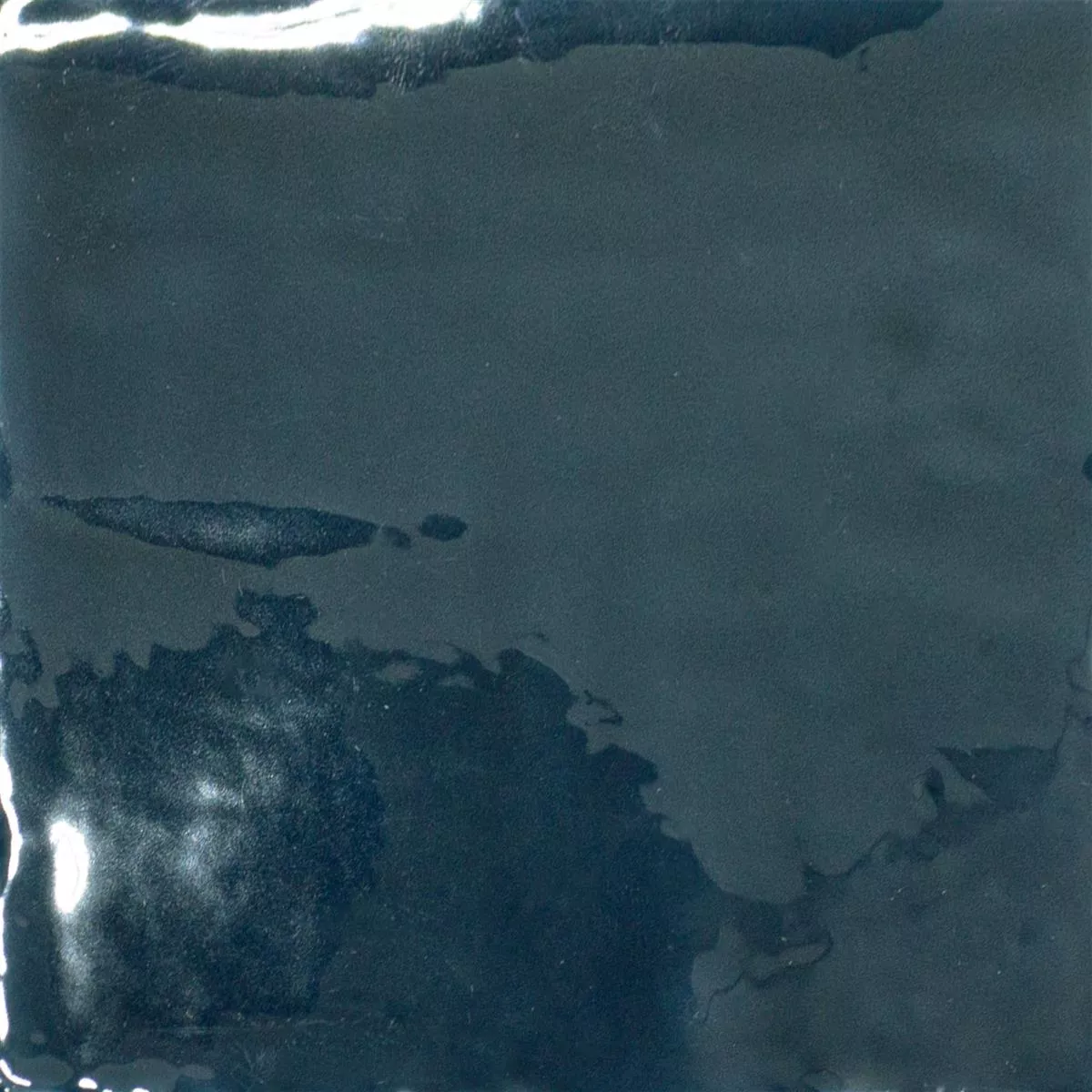 Carrelage Mural Tamaris Eloy Brillant Ondulé Bleu 13x13cm 