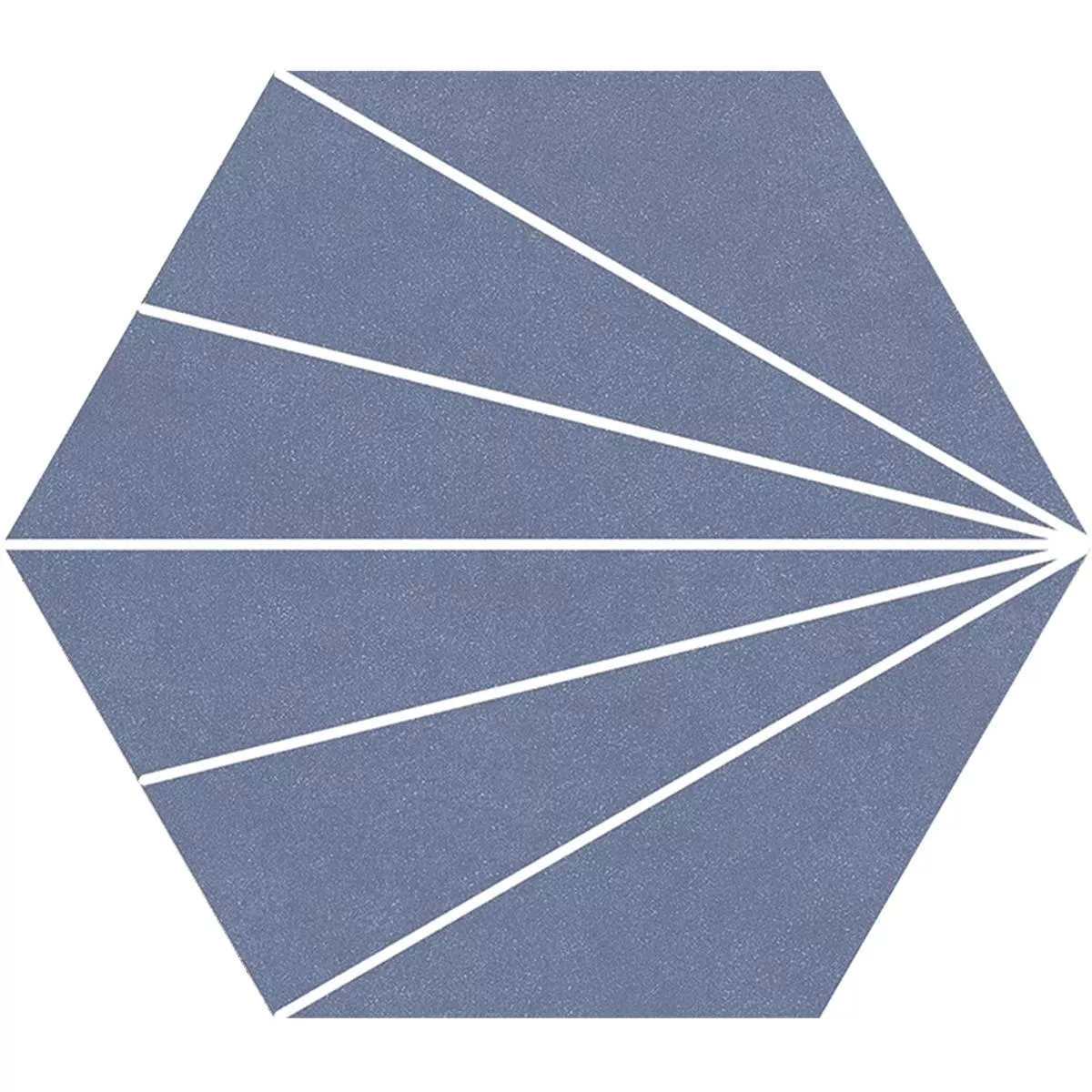 Grès Cérame Pleine Masse Carrelage Millennium Hexagone 3D Optique Bleu 22,5 x 25,9cm 