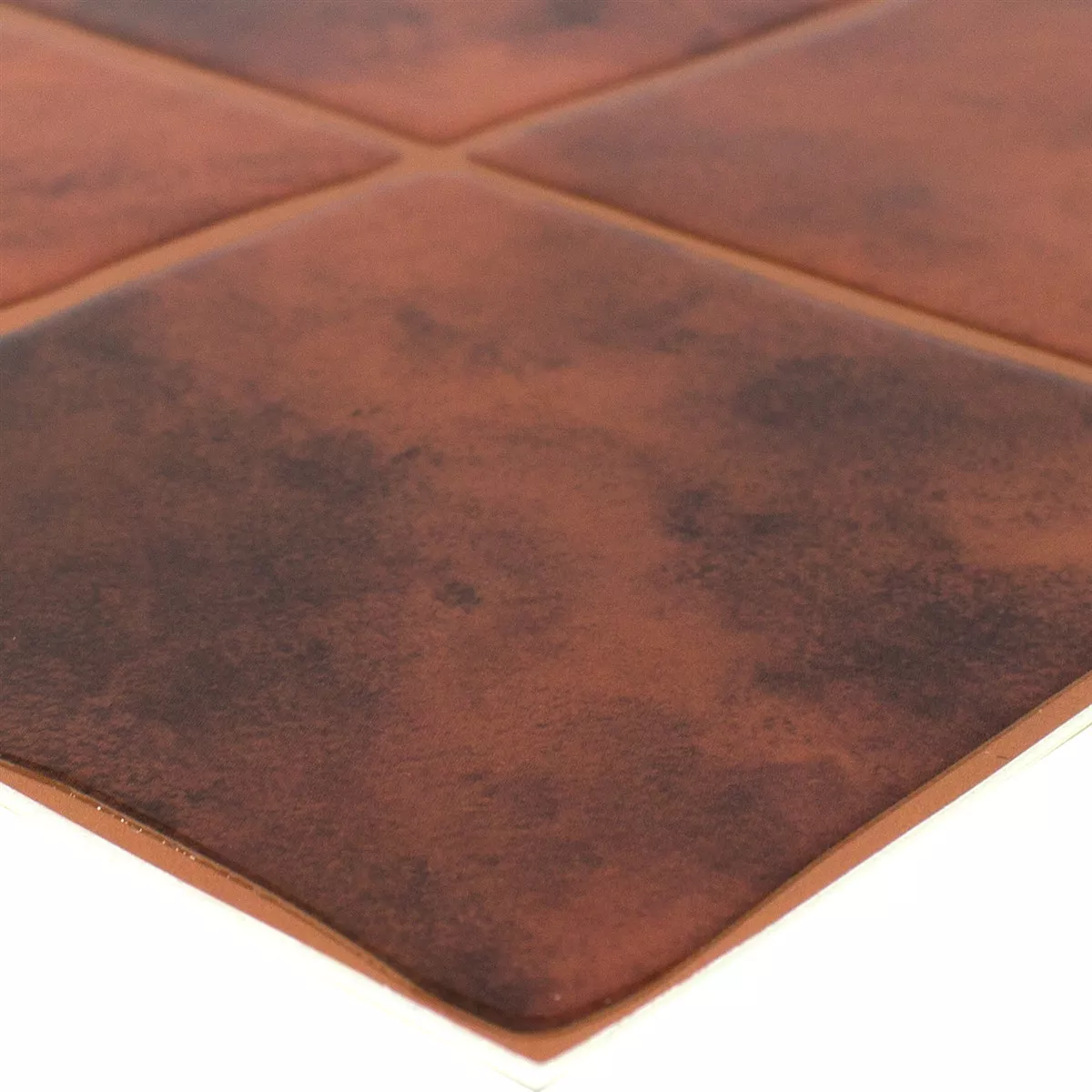 Mosaïque Carrelage Lavin Rouge Brillant Auto Adhésif