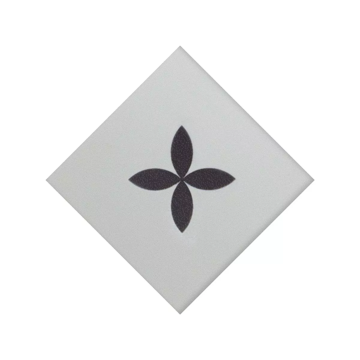 Grès Cérame Pleine Masse Carrelage Genexia Noir Blanc Decor 4 Rosone  4,6x4,6cm
