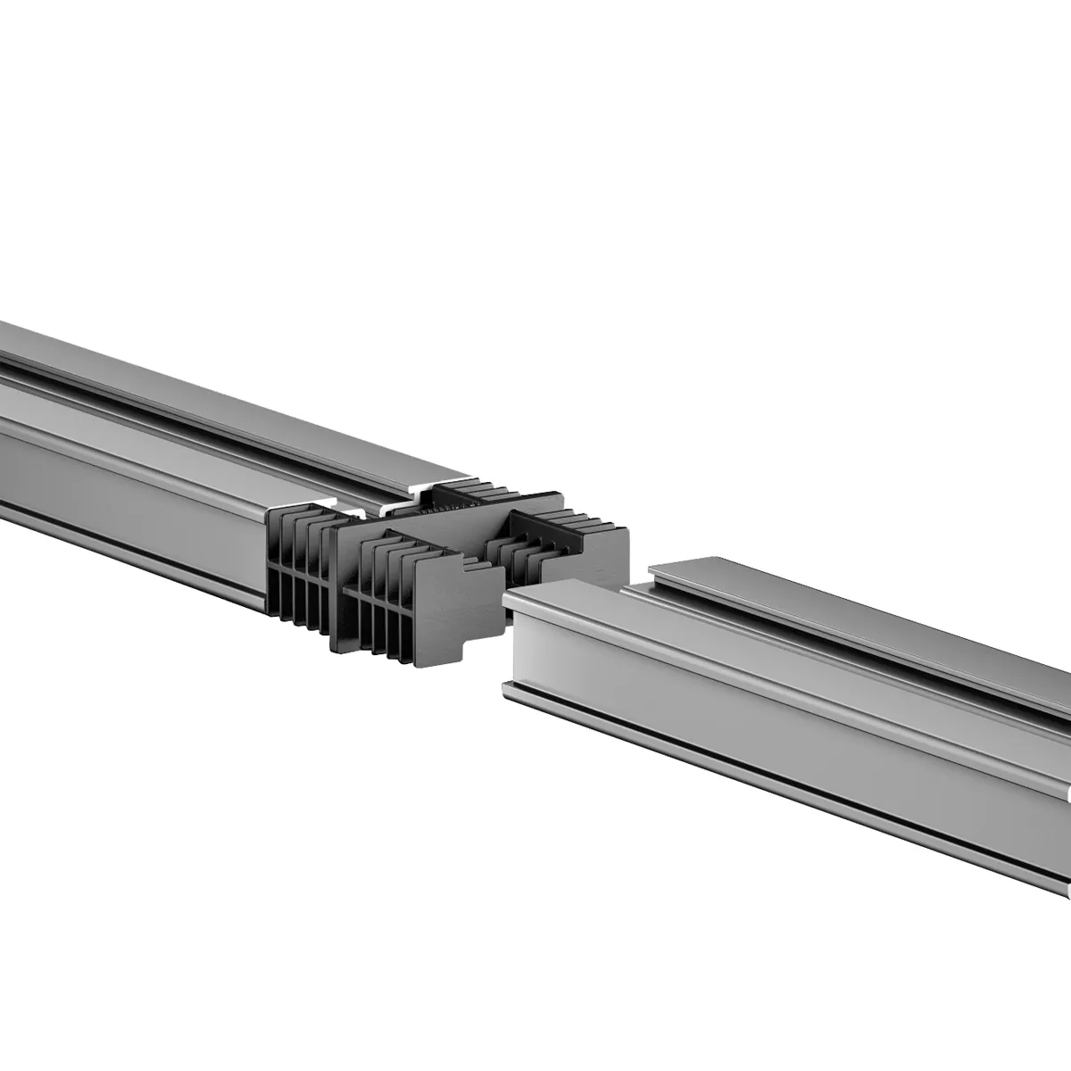 Connecteur pour rail aluminium noir