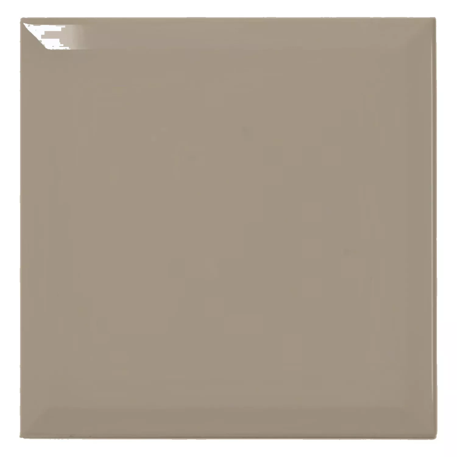 Carrelage métro Brun Brillant 20x20 cm Avec Facette Freetown Mink