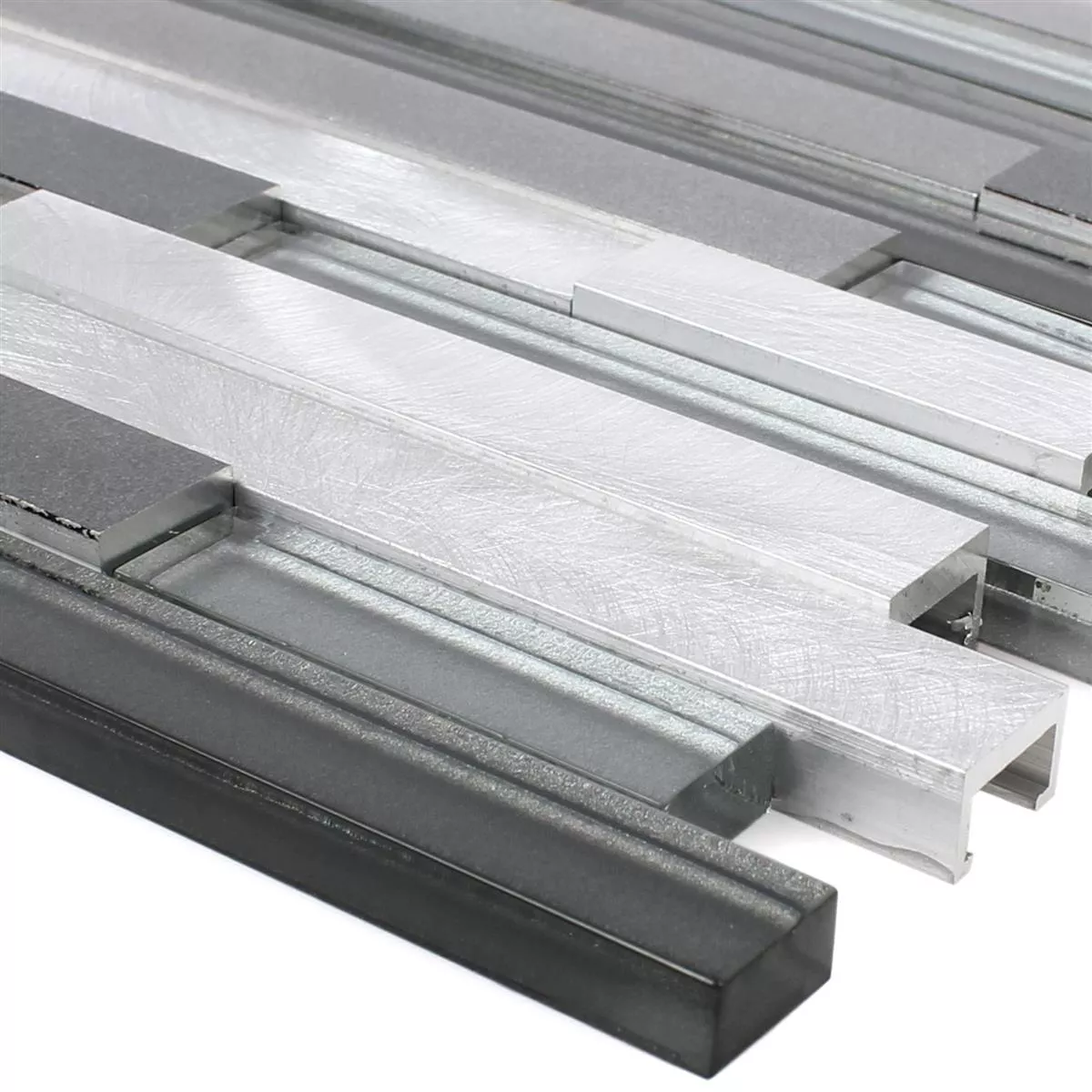 Mosaïque Carrelage Verre Métal Margariti Noir Argent Mosaïque Carrelage Verre Métal Margariti Noir Argent