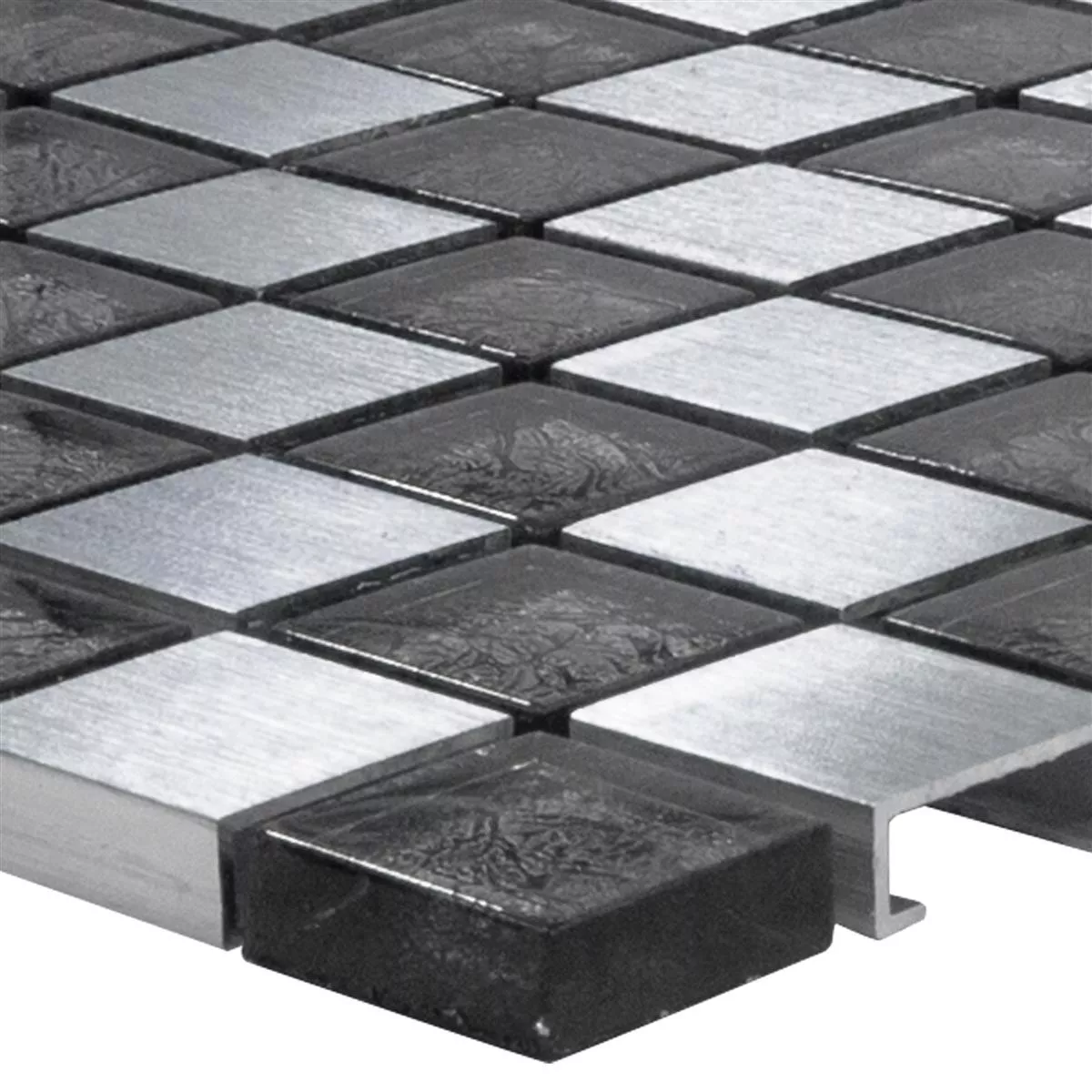 Verre Aluminium Mosaïque Carrelage Eldorien Argent-Gris Verre Aluminium Mosaïque Carrelage Eldorien Argent-Gris