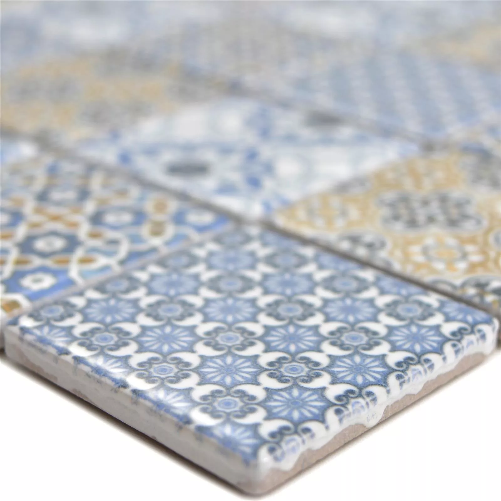 Céramique Mosaïque Carrelage Daymion Optique Rétro Carré 47 Bleu Brun Céramique Mosaïque Carrelage Daymion Optique Rétro Carré 47 Bleu Brun