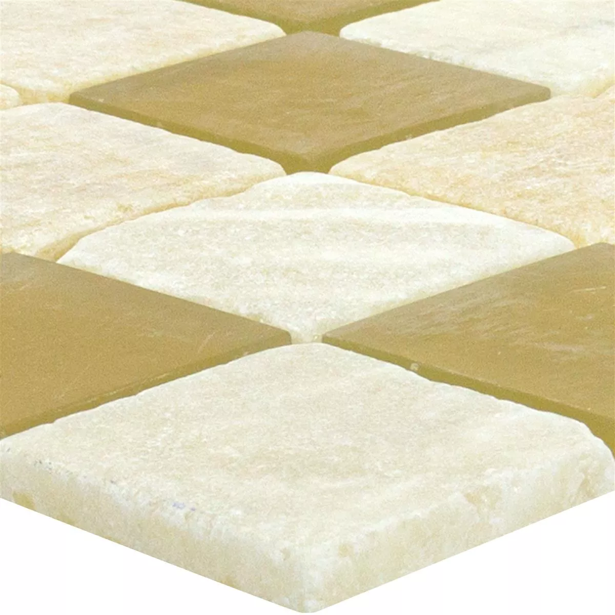 Mosaïque Verre Pierre naturelle Carrelage Aurelius Brun Beige Mix Mosaïque Verre Pierre naturelle Carrelage Aurelius Brun Beige Mix