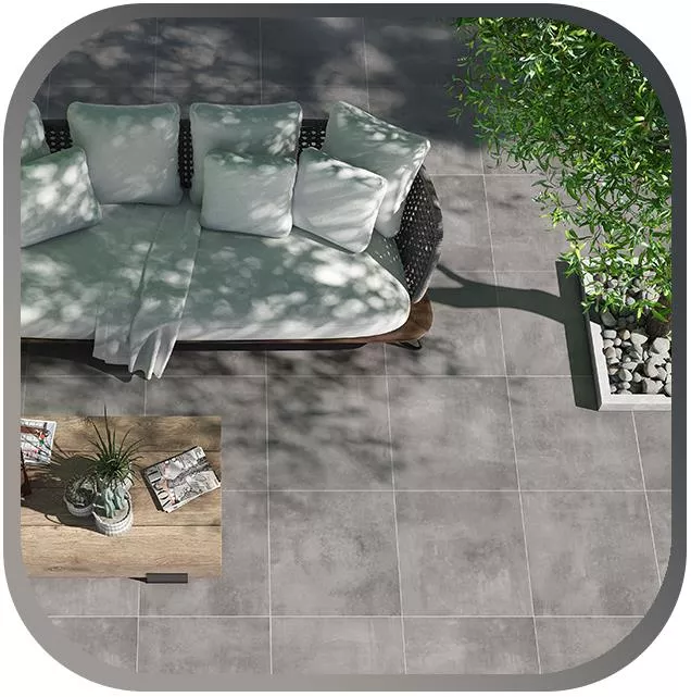 Terrassenplatten Grau